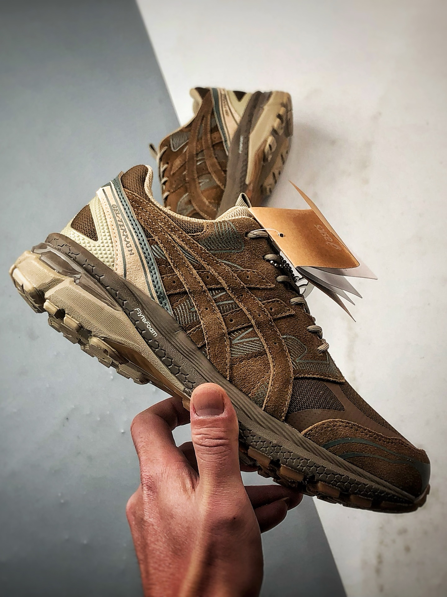 230 Nonnative x Asics Gel-Terrain GTX 棕色 亚瑟士联名款运动休闲透气专业跑鞋 1203A584-200
