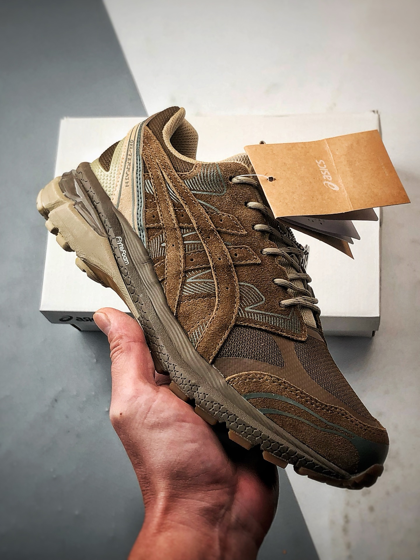 230 Nonnative x Asics Gel-Terrain GTX 棕色 亚瑟士联名款运动休闲透气专业跑鞋 1203A584-200