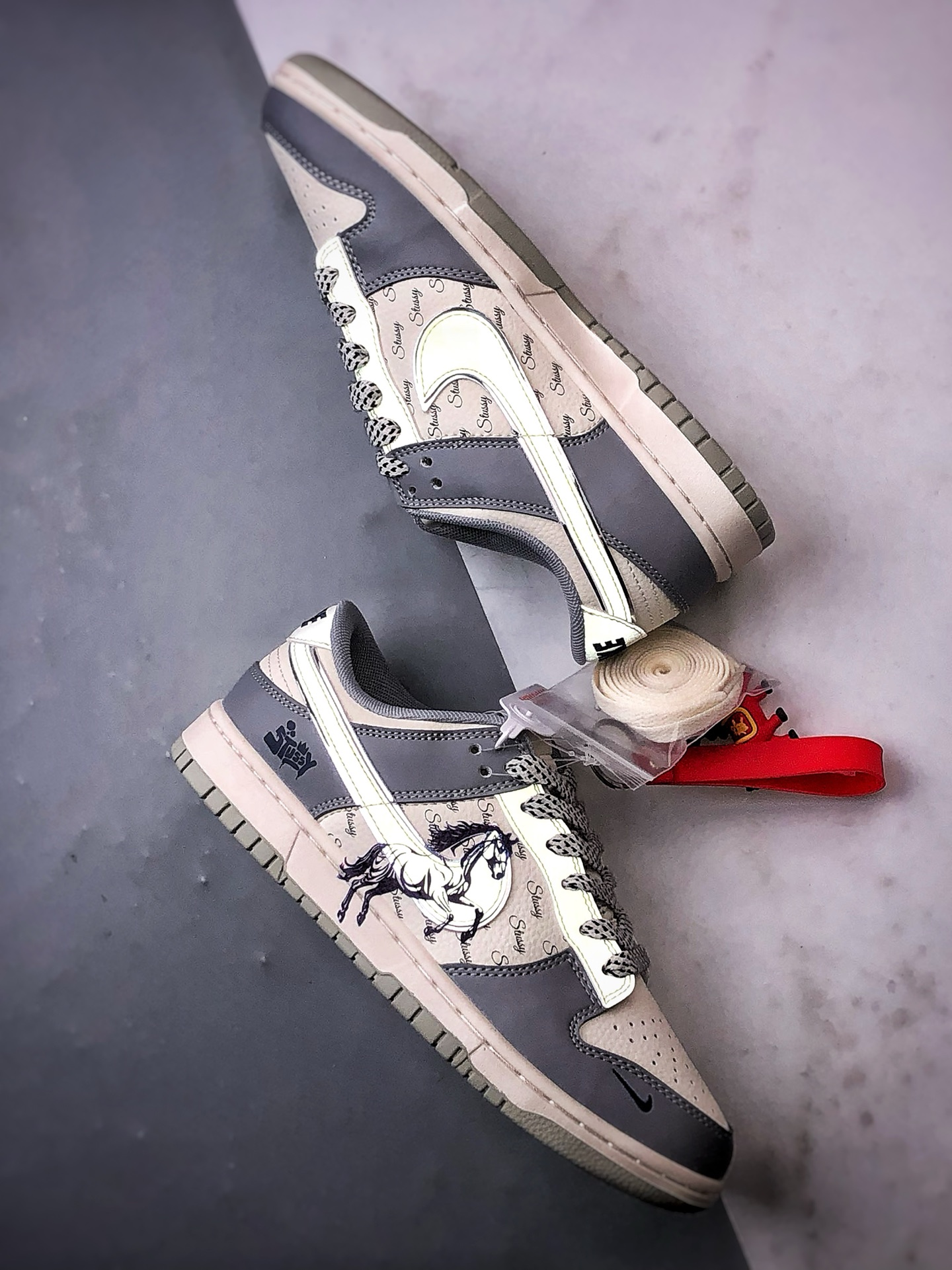 290 NK Dunk Low Retro ”DIY高端定制” 斯图西马年米白灰 低帮休闲运动板鞋 SD6888-109