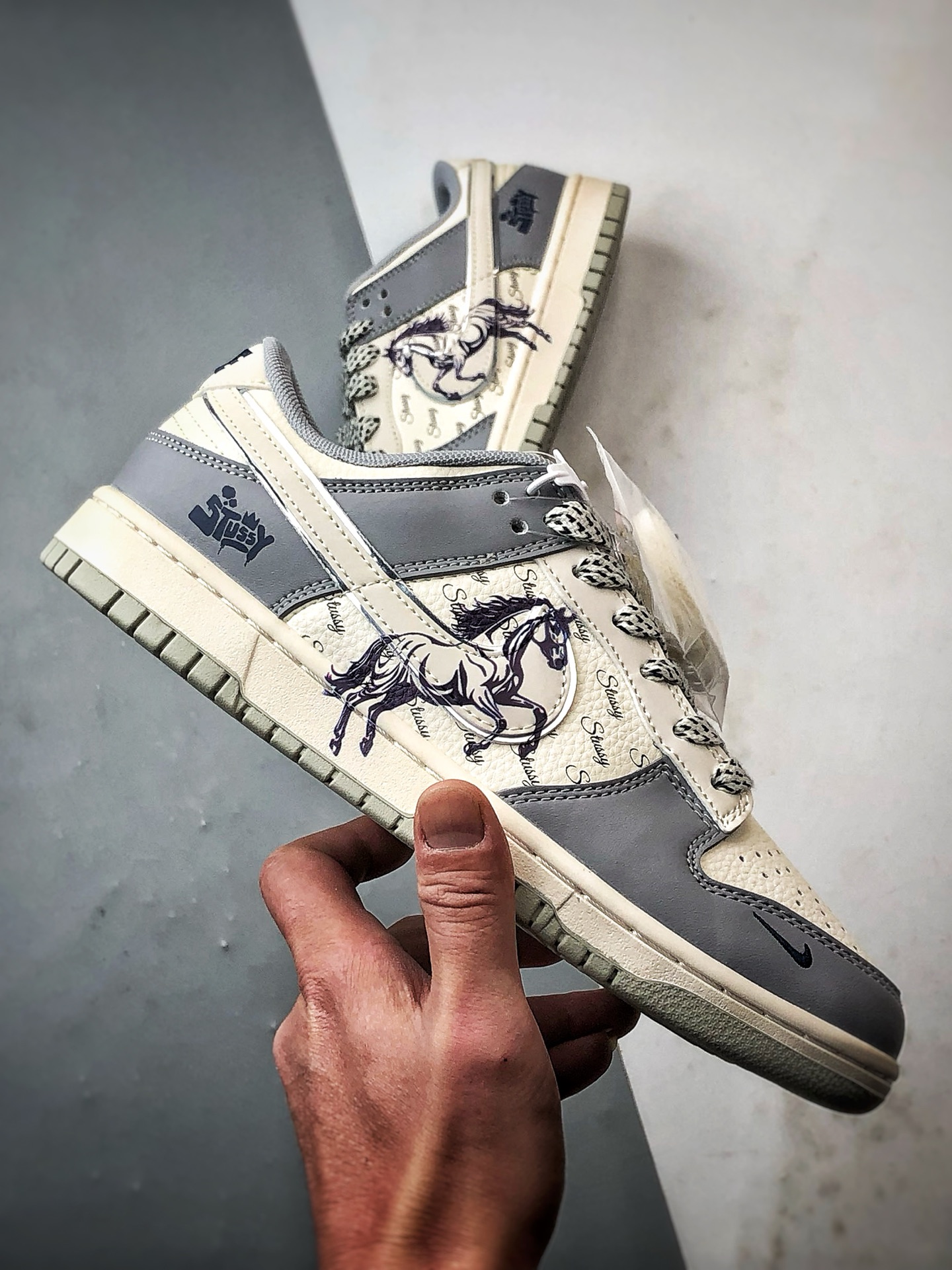 290 NK Dunk Low Retro ”DIY高端定制” 斯图西马年米白灰 低帮休闲运动板鞋 SD6888-109