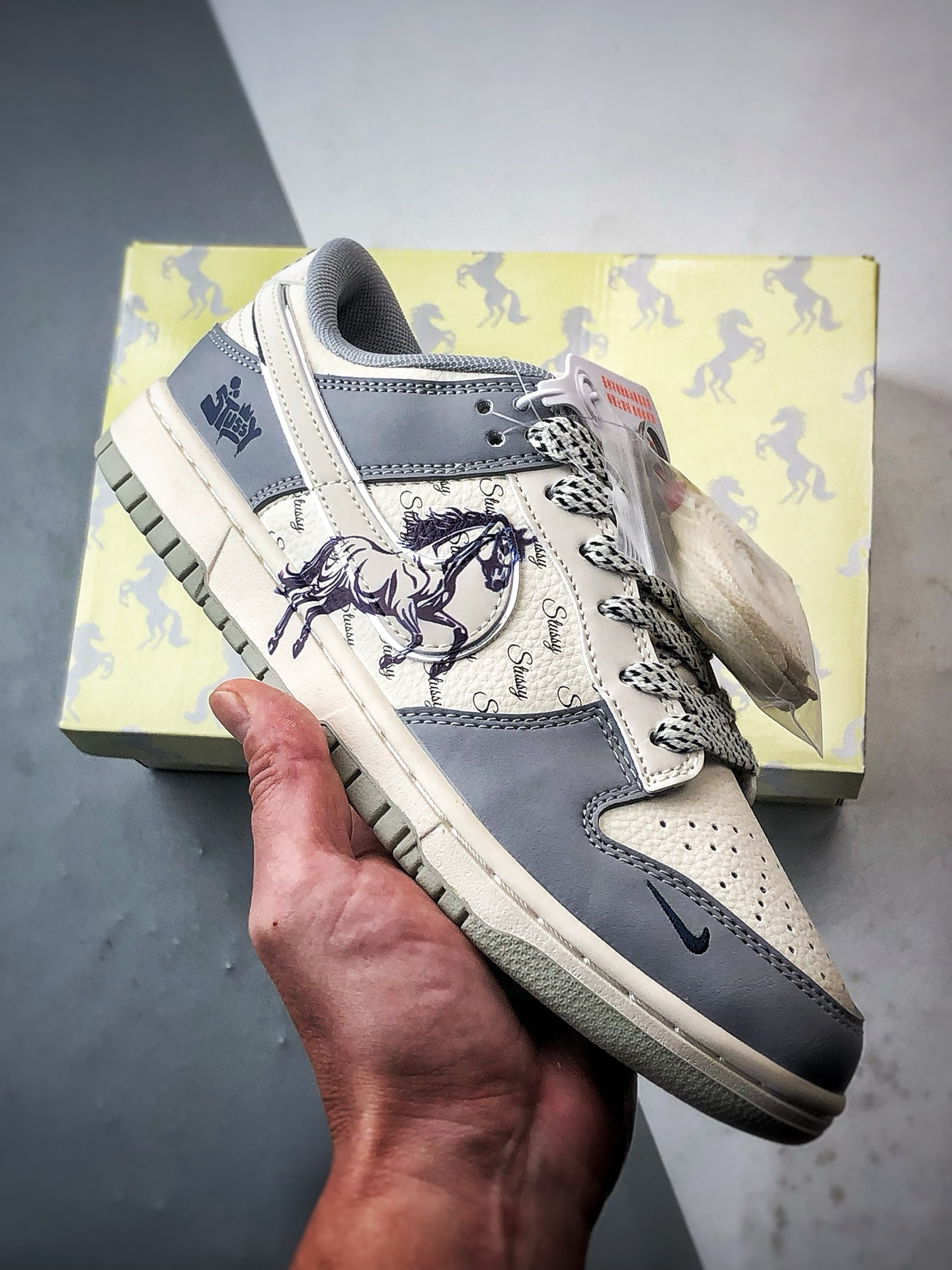 290 NK Dunk Low Retro ”DIY高端定制” 斯图西马年米白灰 低帮休闲运动板鞋 SD6888-109