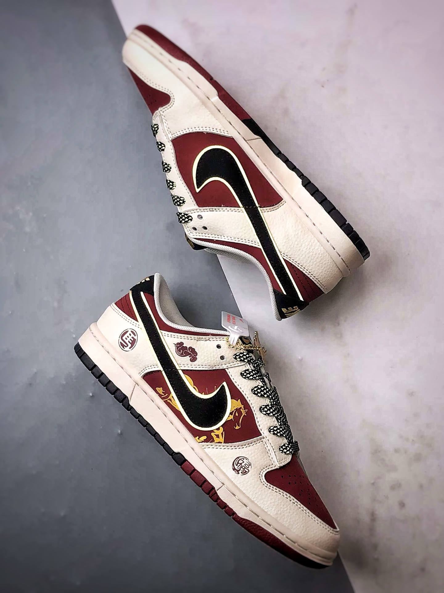 NK Dunk Low Retro ”DIY高端定制” 马年限定米红黑 低帮休闲运动板鞋 QW5288-113-Top High Quatity Cheap Sneakers Fashion Clothing Clothes Bags handbags Shoes of all Brand wholesale With The best Quality And Beautiful Price from China Factory Chinese suppliers wholesaler seller NK Dunk Low Retro ”DIY高端定制” 马年限定米红黑 低帮休闲运动板鞋 QW5288-113