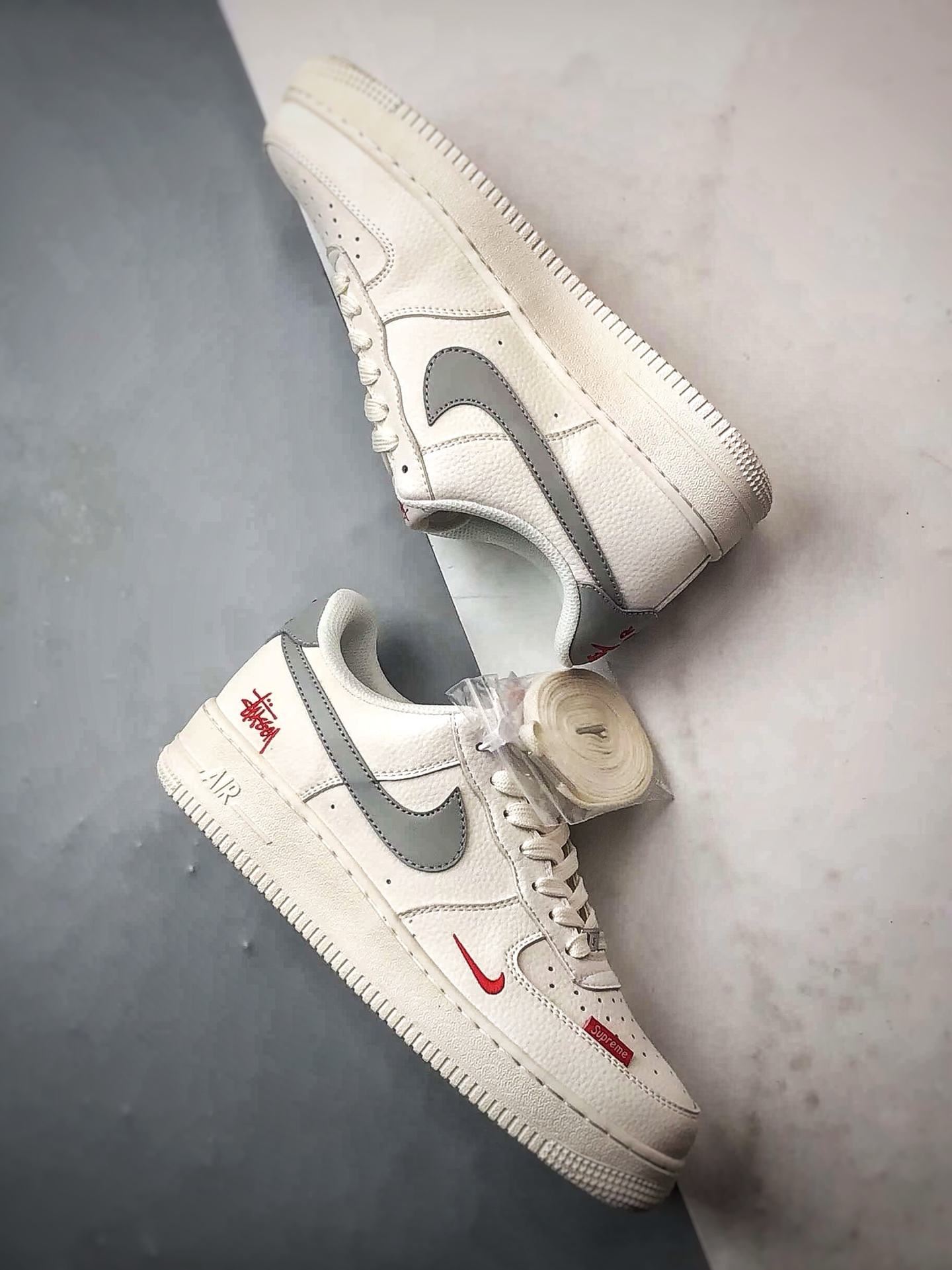 Stussy x Air Force 1 Low 米白灰 MM3399-803-Top High Quatity Cheap Sneakers Fashion Clothing Clothes Bags handbags Shoes of all Brand wholesale With The best Quality And Beautiful Price from China Factory Chinese suppliers wholesaler seller Stussy x Air Force 1 Low 米白灰 MM3399-803
