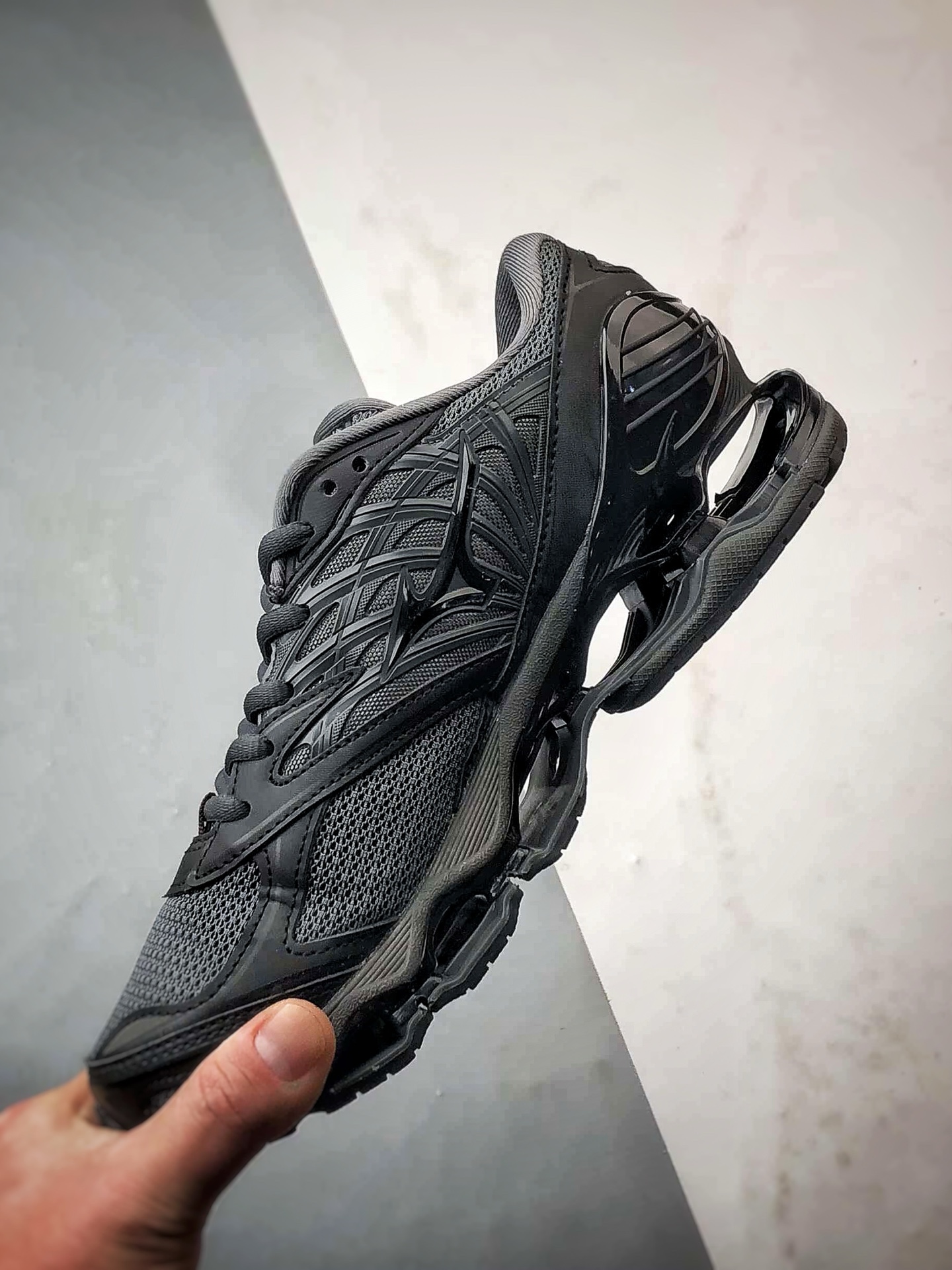 280 Mizuno Wave Prophecy Ls 黑色 镂空潮流科技缓震网面休闲跑步鞋-Chinese UA Cheap High Quatity Brand Clothes Bags handbags Sneakers wholesale wholesaler seller from China Factory suppliers Fashion Clothing Shoes best Quality Beautiful Price 280 Mizuno Wave Prophecy Ls 黑色 镂空潮流科技缓震网面休闲跑步鞋