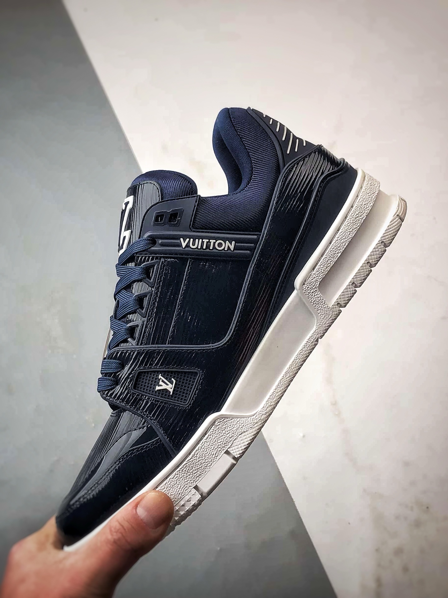 620 驴牌 Trainer 系列板鞋 漆皮海军蓝-Chinese UA Cheap High Quatity Brand Clothes Bags handbags Sneakers wholesale wholesaler seller from China Factory suppliers Fashion Clothing Shoes best Quality Beautiful Price 620 驴牌 Trainer 系列板鞋 漆皮海军蓝