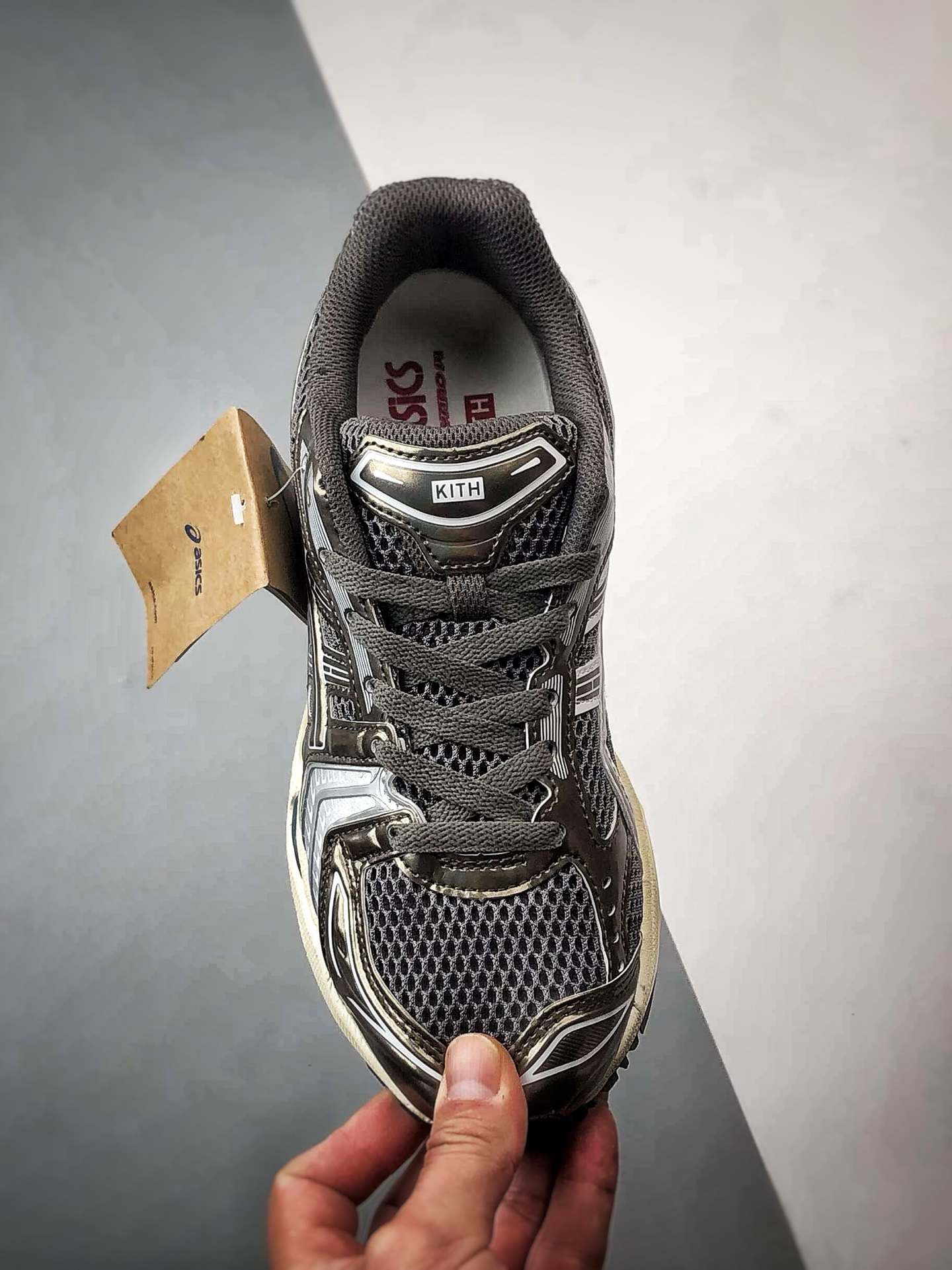 190 KITH x Asics Gel-Kayano 14 暗金黑 亚瑟士14代气垫百搭休闲运动慢跑鞋 1203A993-020
