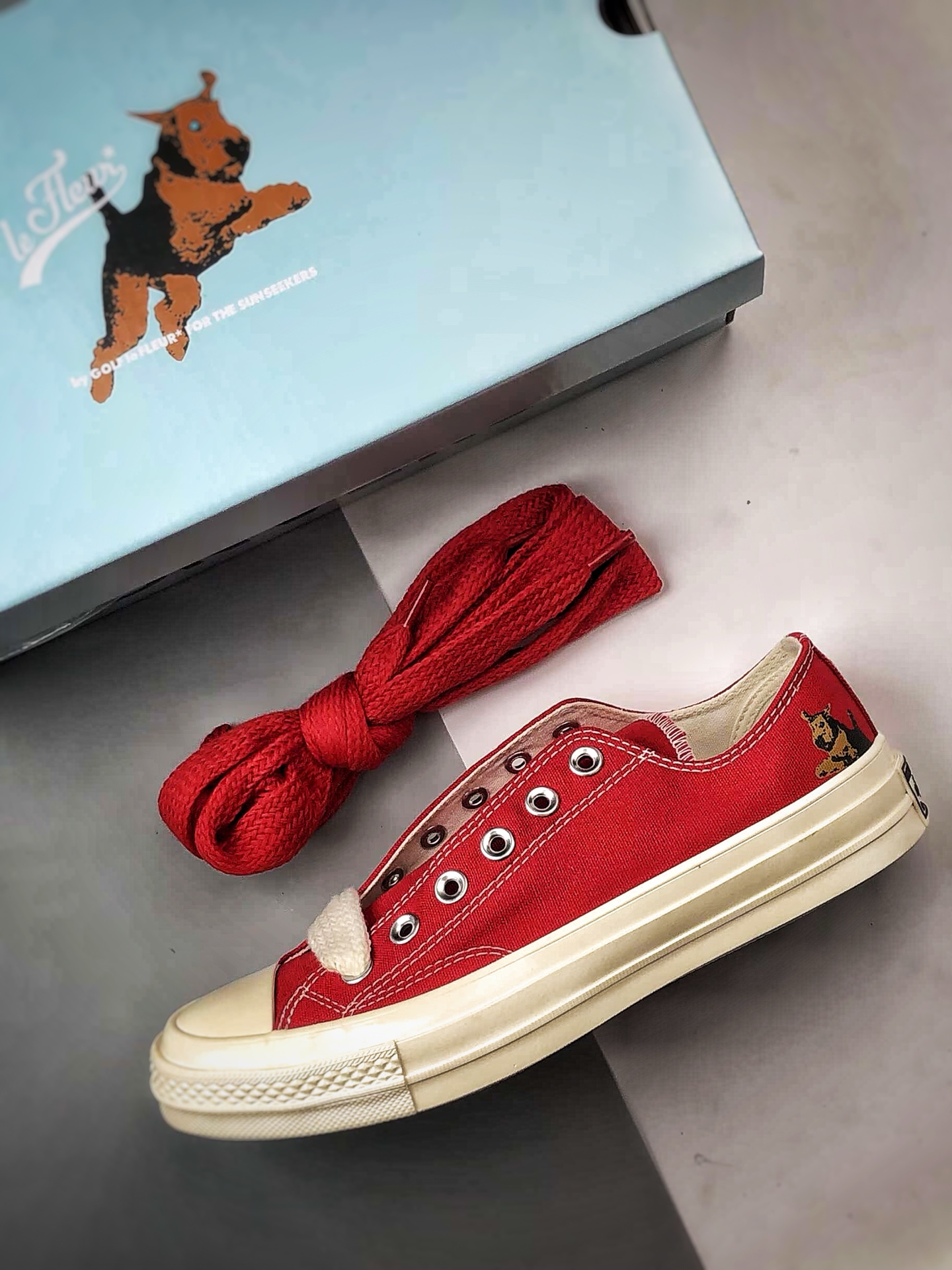 GOLF le FLEUR* x Converse Darryl Chuck 70 红色 联名款柔软舒适薄底低帮休闲板鞋 A12145C-Top High Quatity Cheap Sneakers Fashion Clothing Clothes Bags handbags Shoes of all Brand wholesale With The best Quality And Beautiful Price from China Factory Chinese suppliers wholesaler seller GOLF le FLEUR* x Converse Darryl Chuck 70 红色 联名款柔软舒适薄底低帮休闲板鞋 A12145C