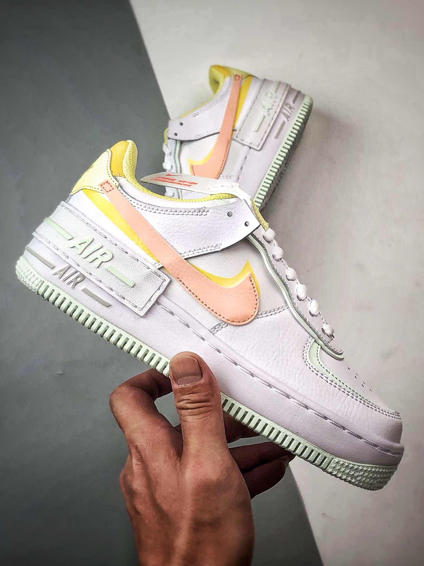 220 Air Force 1 Shadow 白黄粉 轻量增高低帮百搭板鞋马卡龙 IQ9803-161