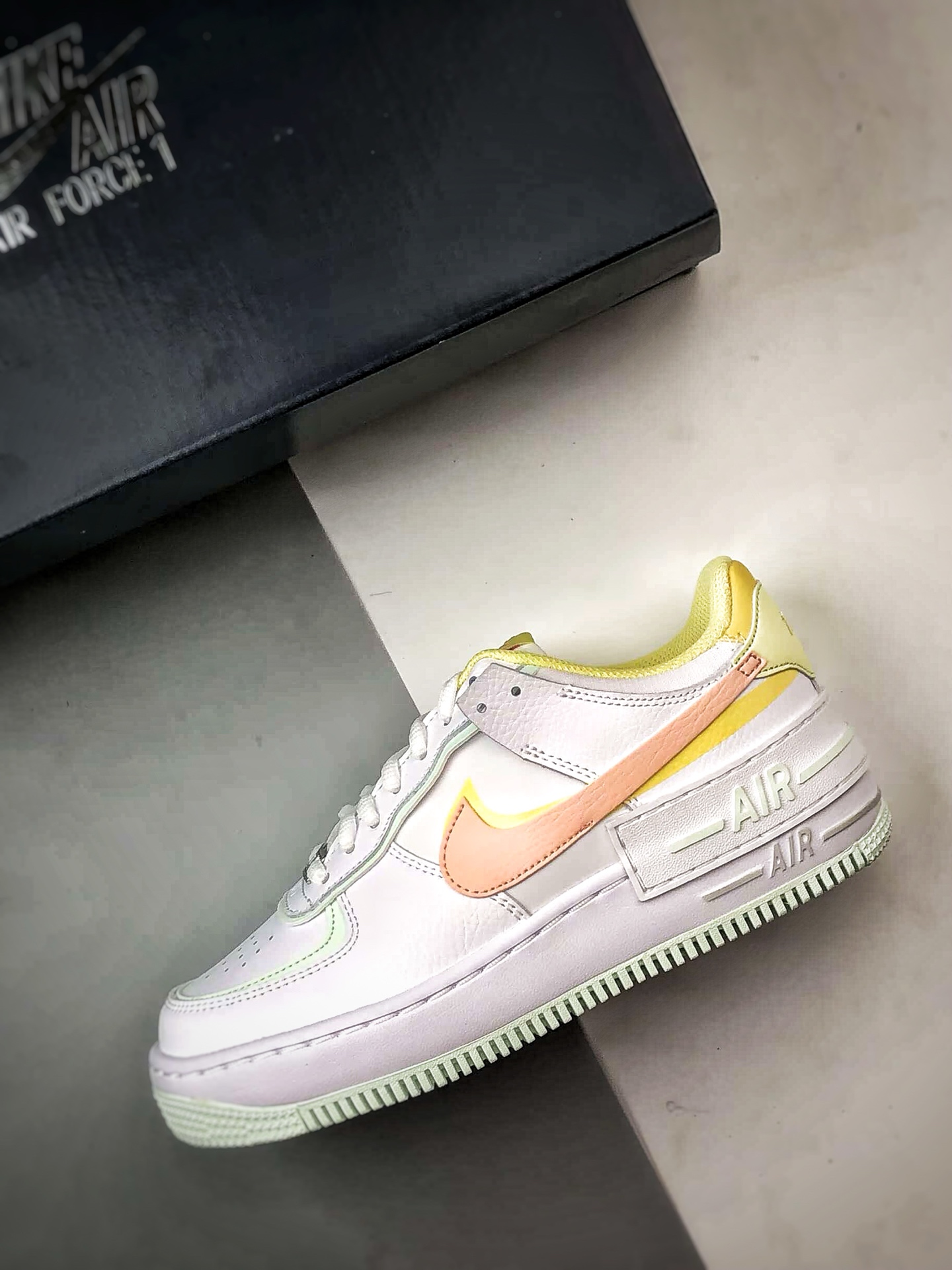 220 Air Force 1 Shadow 白黄粉 轻量增高低帮百搭板鞋马卡龙 IQ9803-161