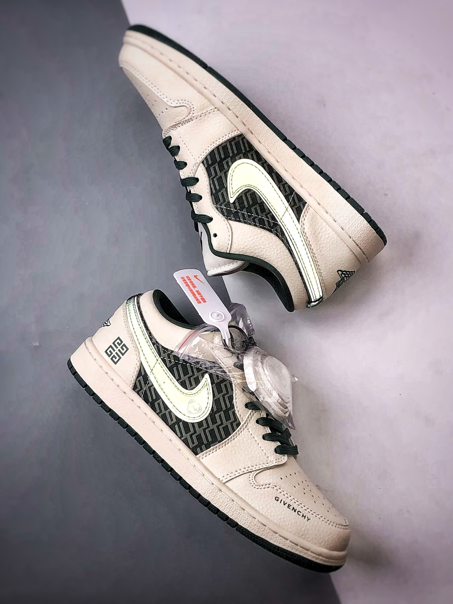 290 Air Jordan 1 Low ”高端定制” 纪梵希印花米白绿 LL8888-006