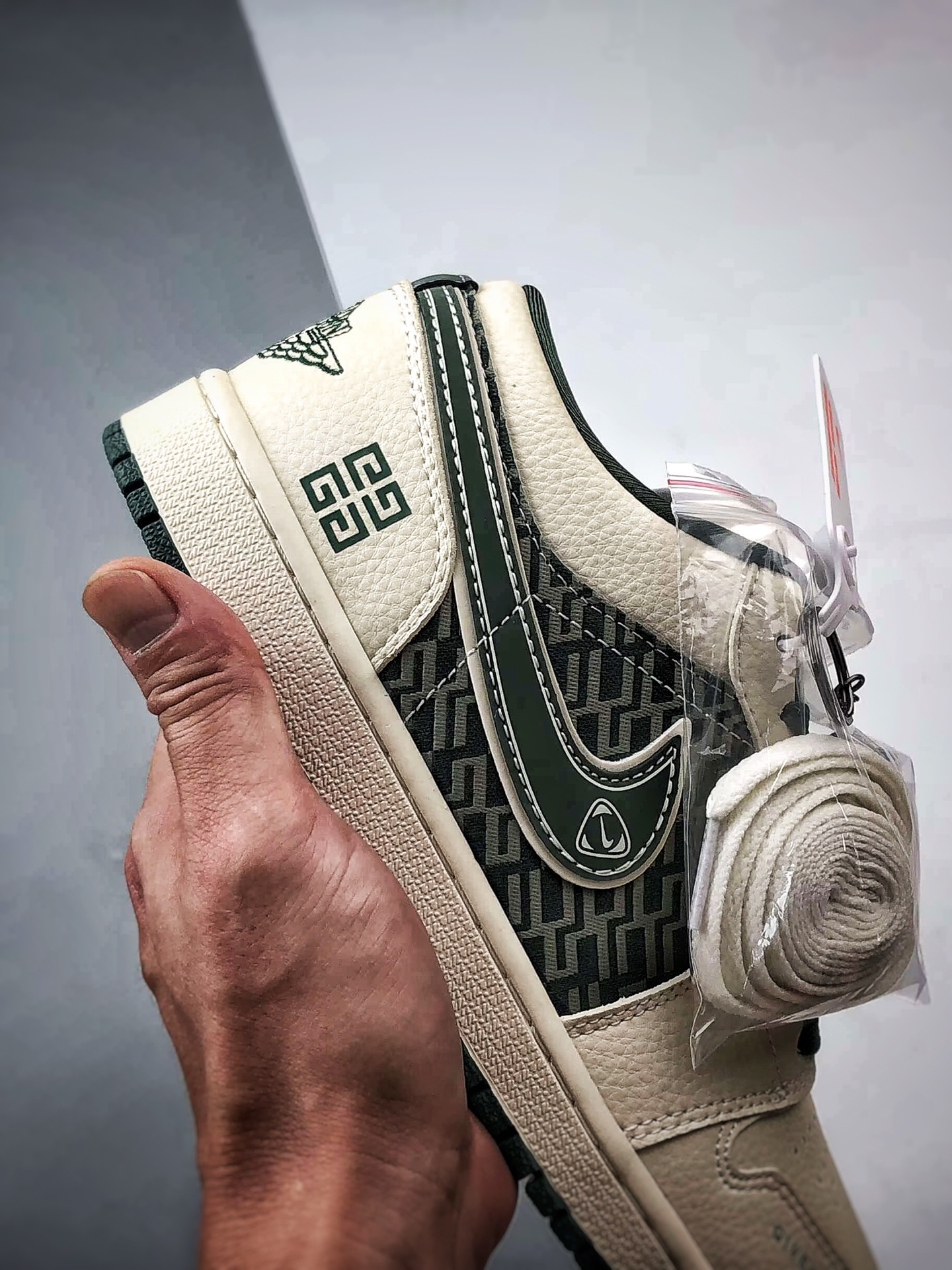 290 Air Jordan 1 Low ”高端定制” 纪梵希印花米白绿 LL8888-006