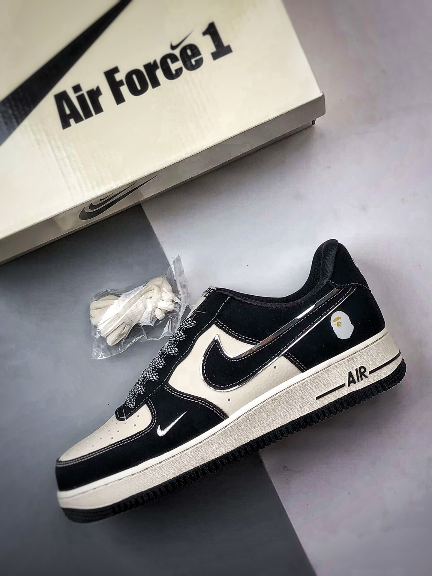 280 Bape x Air Force 1 Low 黑米色 DW8806-003-Chinese UA Cheap High Quatity Brand Clothes Bags handbags Sneakers wholesale wholesaler seller from China Factory suppliers Fashion Clothing Shoes best Quality Beautiful Price 280 Bape x Air Force 1 Low 黑米色 DW8806-003