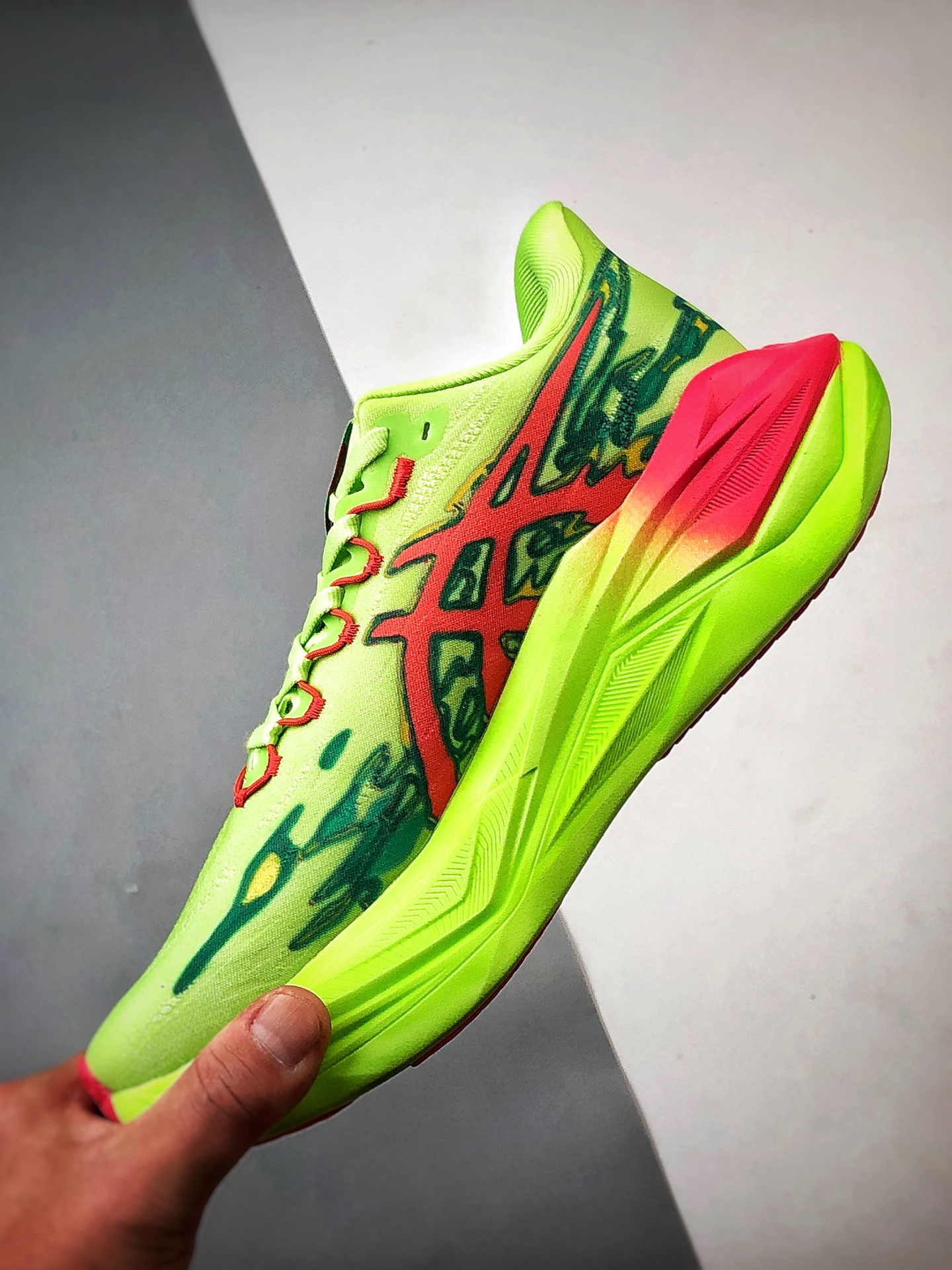 Asics SuperBlast 3 绿红色 轻量回弹舒适透气支撑跑步鞋 1013A189-002-Top High Quatity Cheap Sneakers Fashion Clothing Clothes Bags handbags Shoes of all Brand wholesale With The best Quality And Beautiful Price from China Factory Chinese suppliers wholesaler seller Asics SuperBlast 3 绿红色 轻量回弹舒适透气支撑跑步鞋 1013A189-002