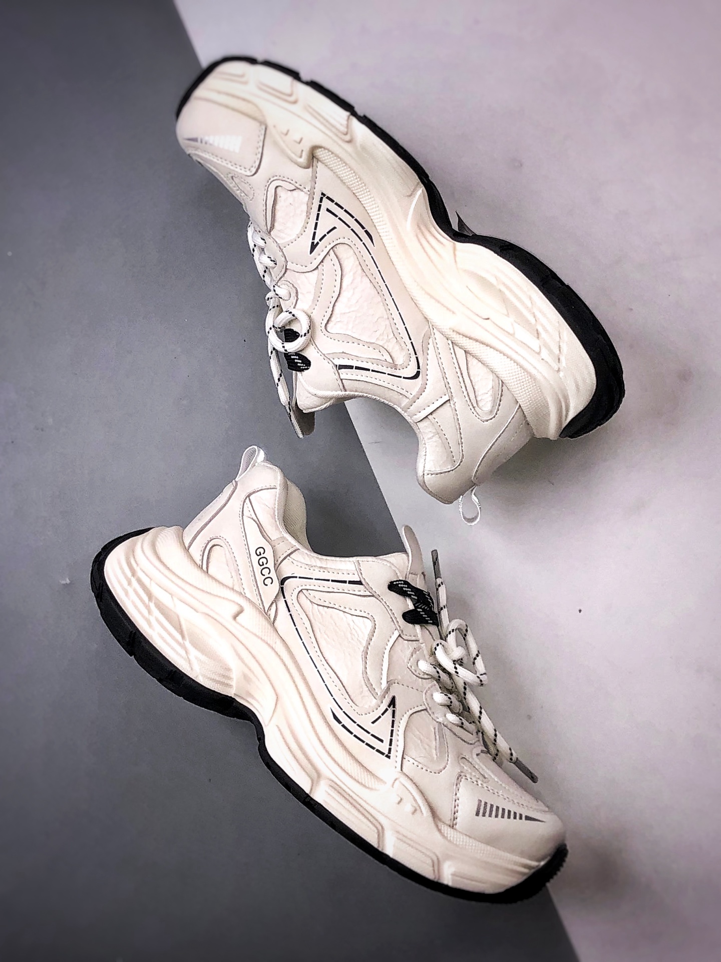 GG-CC 星河光谱 系列 米白 26ss新款 休闲运动厚底增高老爹鞋-Top High Quatity Cheap Sneakers Fashion Clothing Clothes Bags handbags Shoes of all Brand wholesale With The best Quality And Beautiful Price from China Factory Chinese suppliers wholesaler seller GG-CC 星河光谱 系列 米白 26ss新款 休闲运动厚底增高老爹鞋