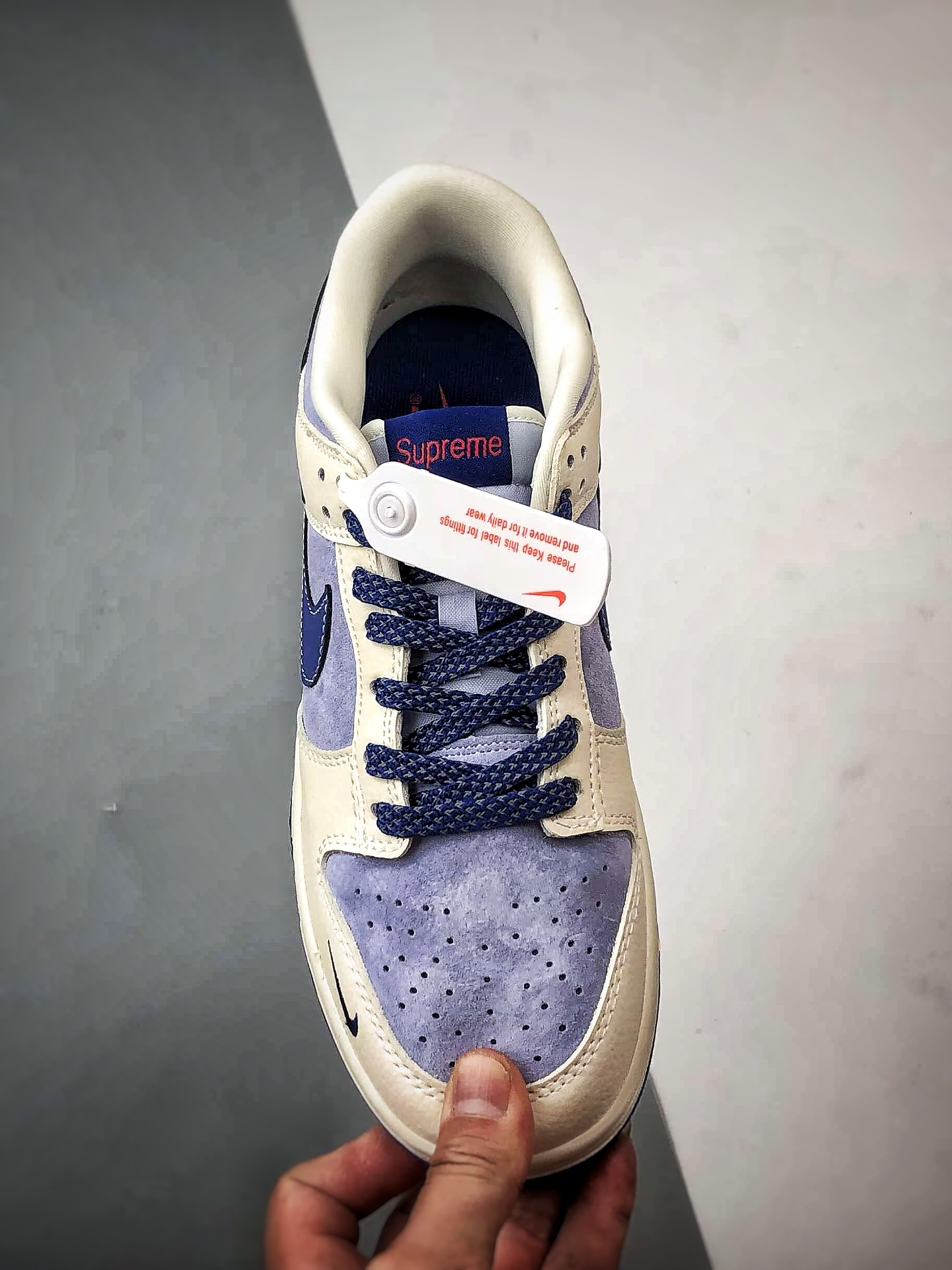 NK Dunk Low Retro ”DIY高端定制” Sup麂皮拼接米白蓝 低帮休闲运动板鞋 TX1688-005-Top High Quatity Cheap Sneakers Fashion Clothing Clothes Bags handbags Shoes of all Brand wholesale With The best Quality And Beautiful Price from China Factory Chinese suppliers wholesaler seller NK Dunk Low Retro ”DIY高端定制” Sup麂皮拼接米白蓝 低帮休闲运动板鞋 TX1688-005