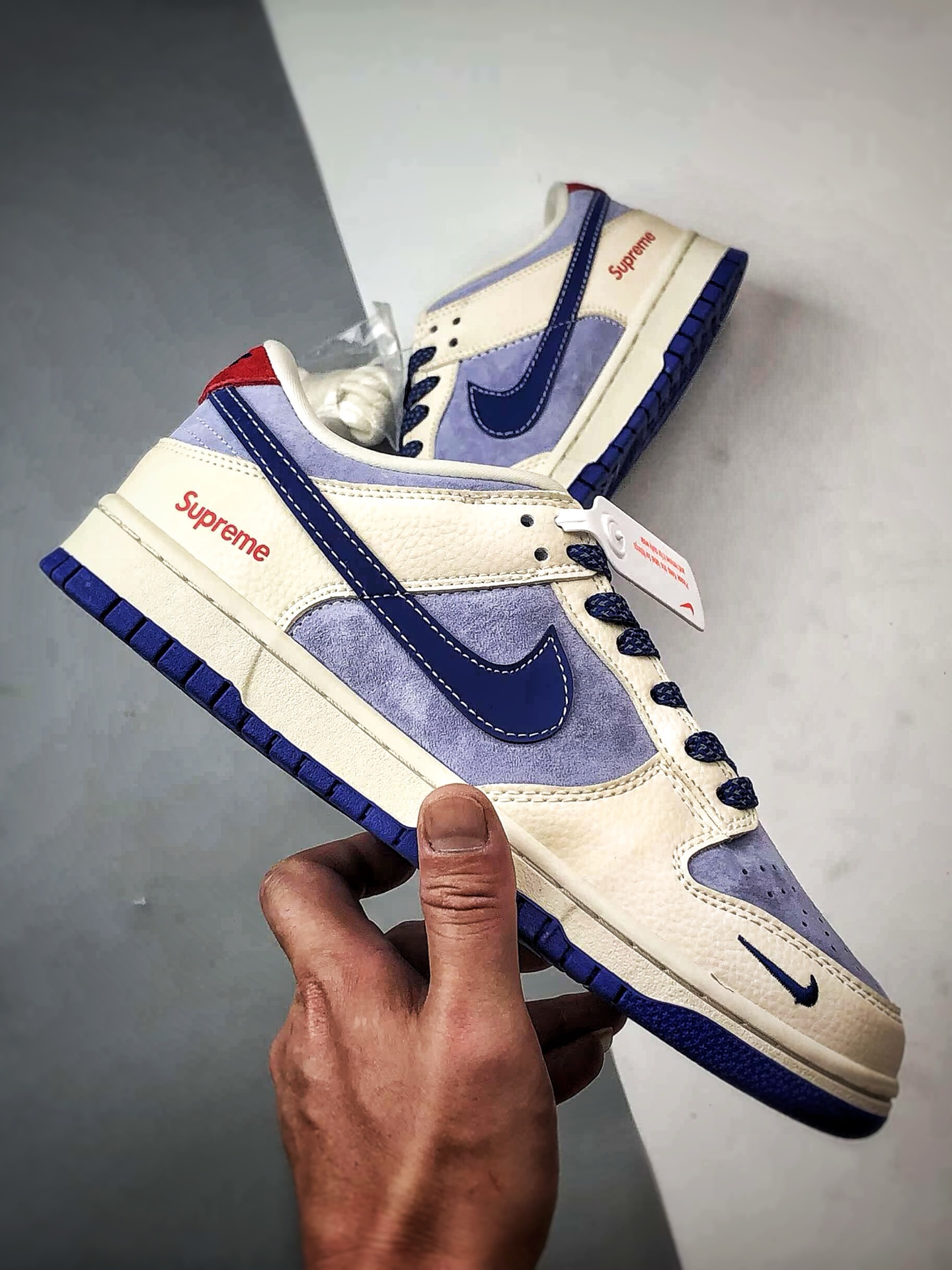 NK Dunk Low Retro ”DIY高端定制” Sup麂皮拼接米白蓝 低帮休闲运动板鞋 TX1688-005-Top High Quatity Cheap Sneakers Fashion Clothing Clothes Bags handbags Shoes of all Brand wholesale With The best Quality And Beautiful Price from China Factory Chinese suppliers wholesaler seller NK Dunk Low Retro ”DIY高端定制” Sup麂皮拼接米白蓝 低帮休闲运动板鞋 TX1688-005
