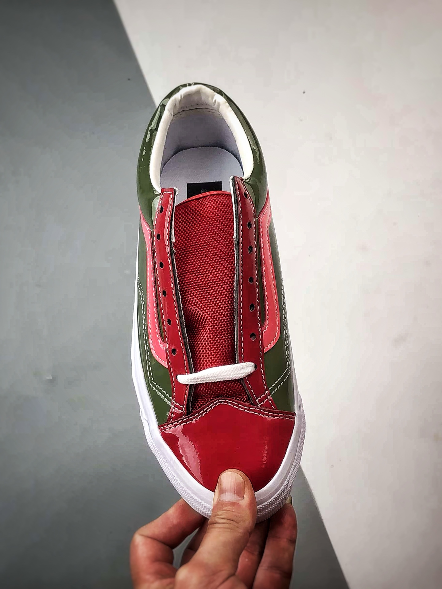 Vans Premium Old Skool 36 漆皮红绿 万斯 环保经典简约休闲板鞋