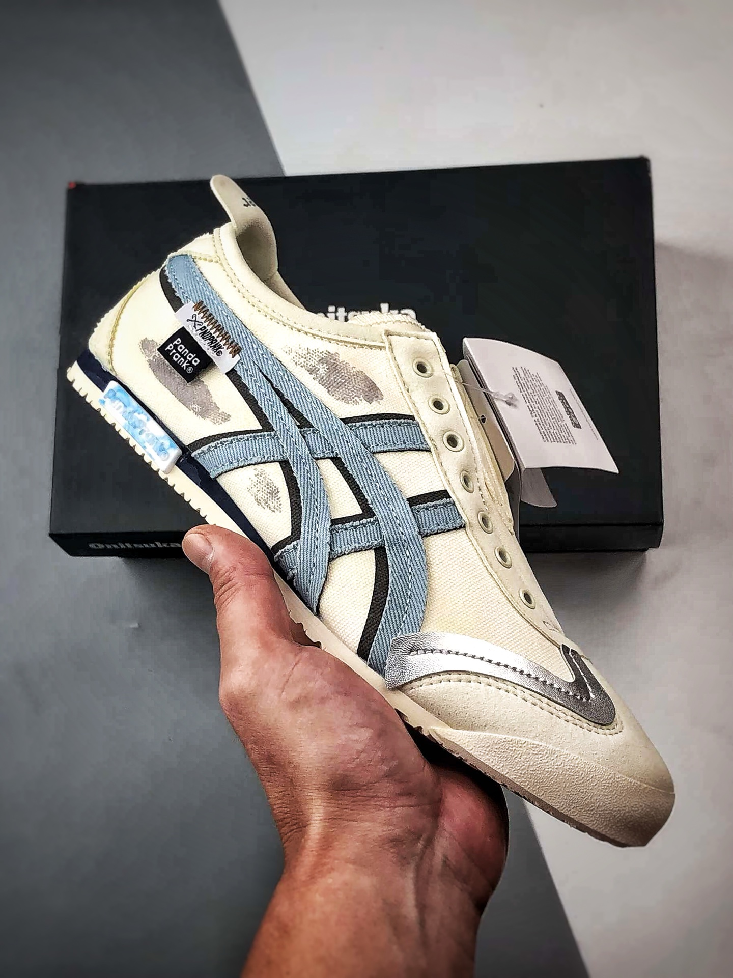 定制球鞋 Asics 鬼冢虎 Mexico 66 乘浪钓手 巡洋米黑蓝 1183A360-205 定制球鞋 Asics 鬼冢虎 Mexico 66 乘浪钓手 巡洋米黑蓝 1183A360-205