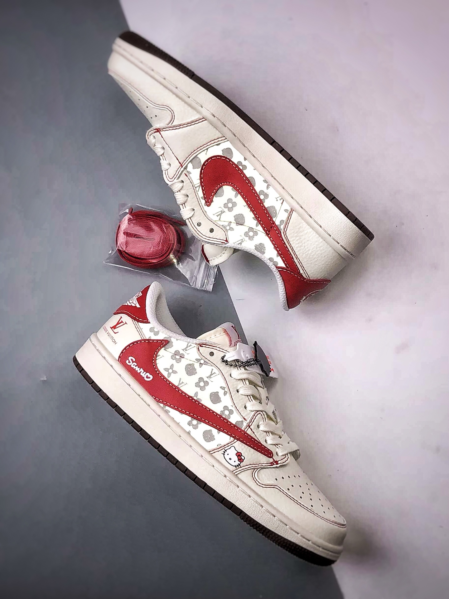 Air Jordan 1 Low ”高端定制” LV印花米白红 HF0591-001-Top High Quatity Cheap Sneakers Fashion Clothing Clothes Bags handbags Shoes of all Brand wholesale With The best Quality And Beautiful Price from China Factory Chinese suppliers wholesaler seller Air Jordan 1 Low ”高端定制” LV印花米白红 HF0591-001
