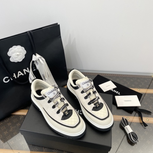 Chanel Shoes Sneakers Black White Lychee Pattern Copper Buckle Calfskin Chamois Cowhide PU Sheepskin TPU Casual 1 Chanel Shoes Sneakers Black White Lychee Pattern Copper Buckle Calfskin Chamois Cowhide PU Sheepskin TPU Casual
