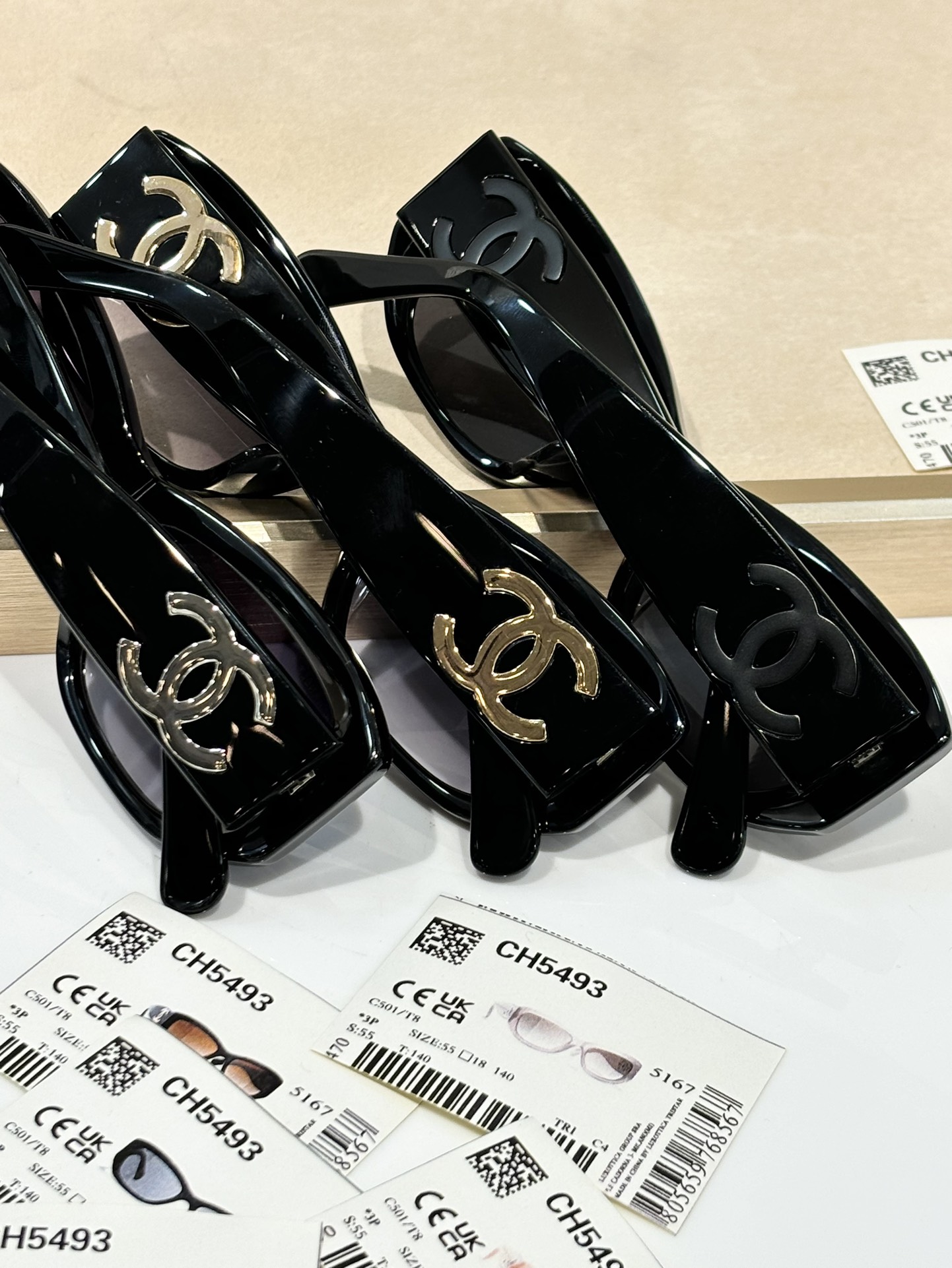  Chane*
Mod：5493-A
Size：55-18-140
不谢幕的双c logo 

