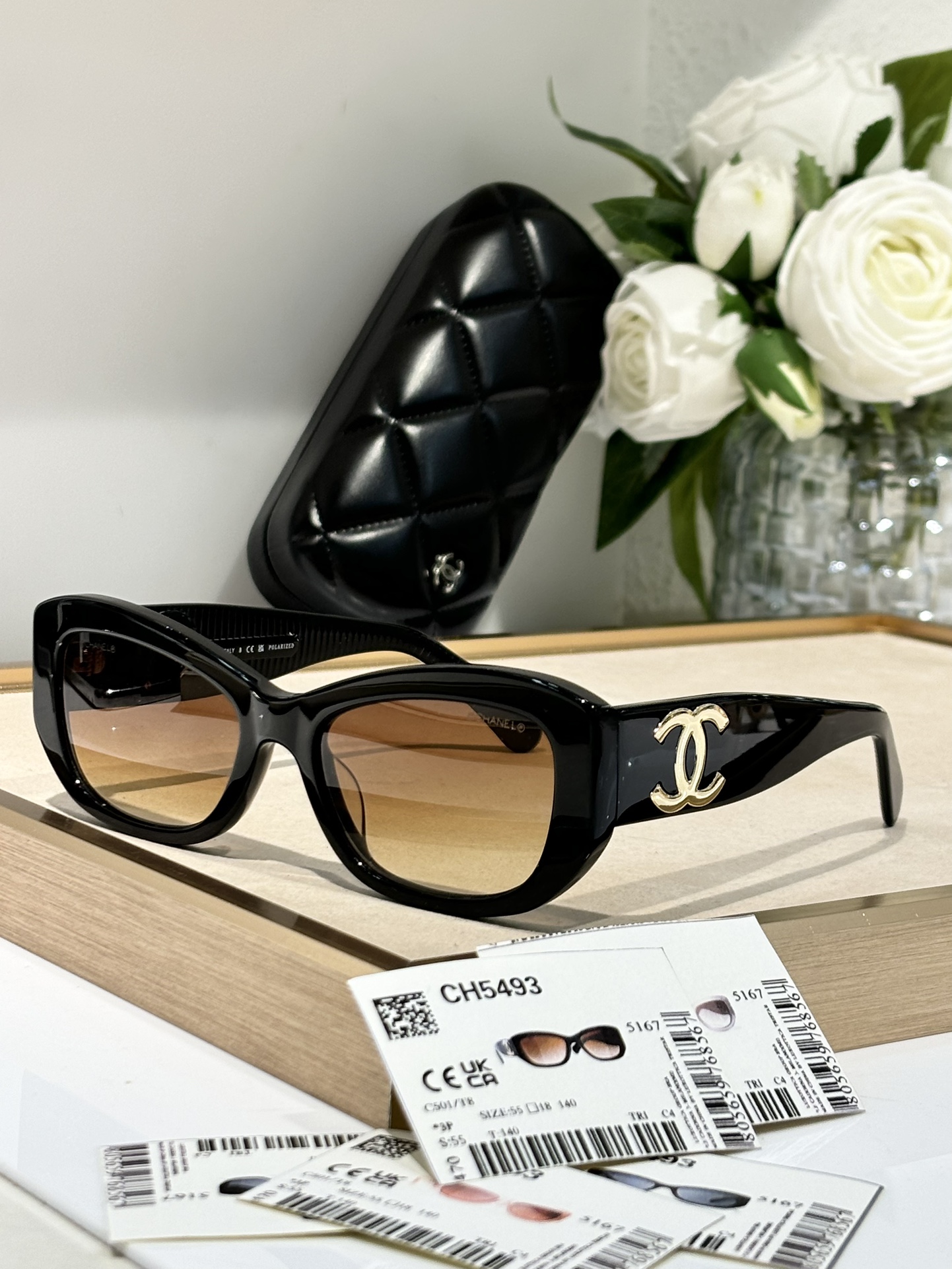  Chane*
Mod：5493-A
Size：55-18-140
不谢幕的双c logo 
