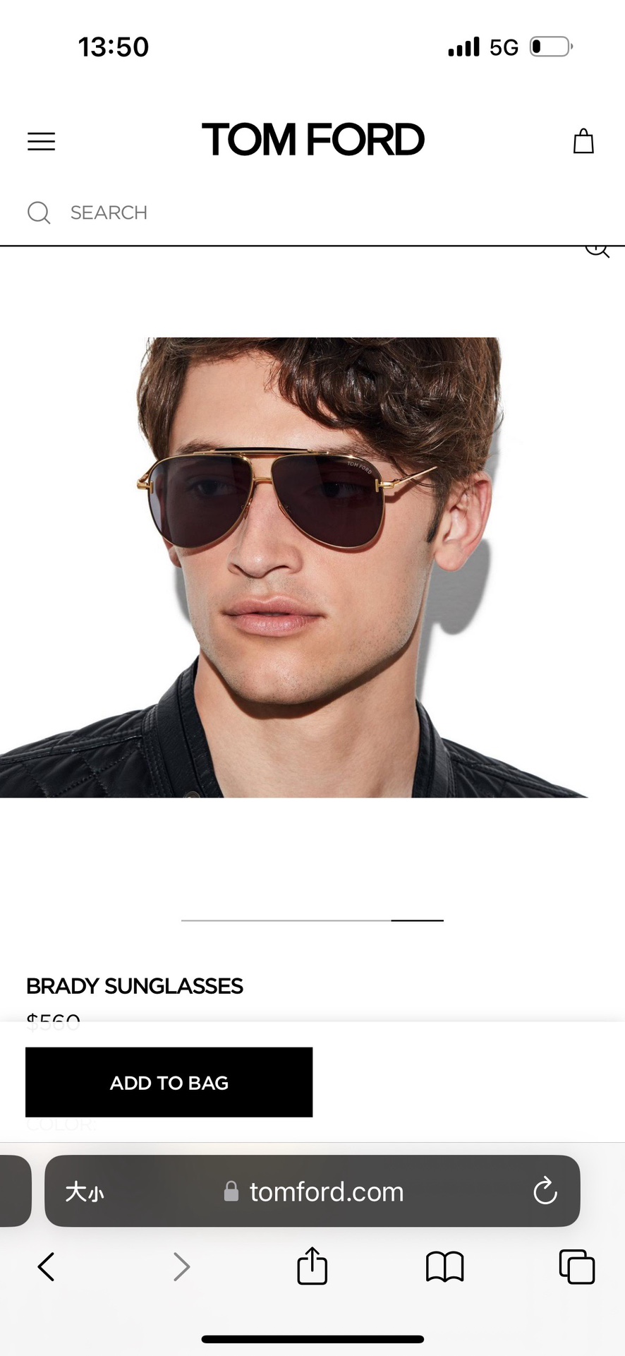  Tom Ford
Mod：TF1018
Size：60-11-145
高级感十足
对版鼻托

