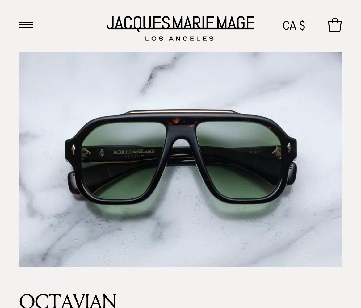  JACQUES MARIE MAGE
日本手工眼镜 
MODEL：OCTAVIAN  
SIZE54口