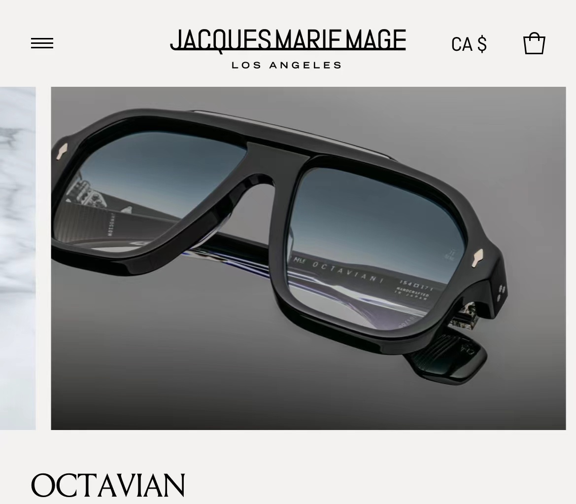  JACQUES MARIE MAGE
日本手工眼镜 
MODEL：OCTAVIAN  
SIZE54口