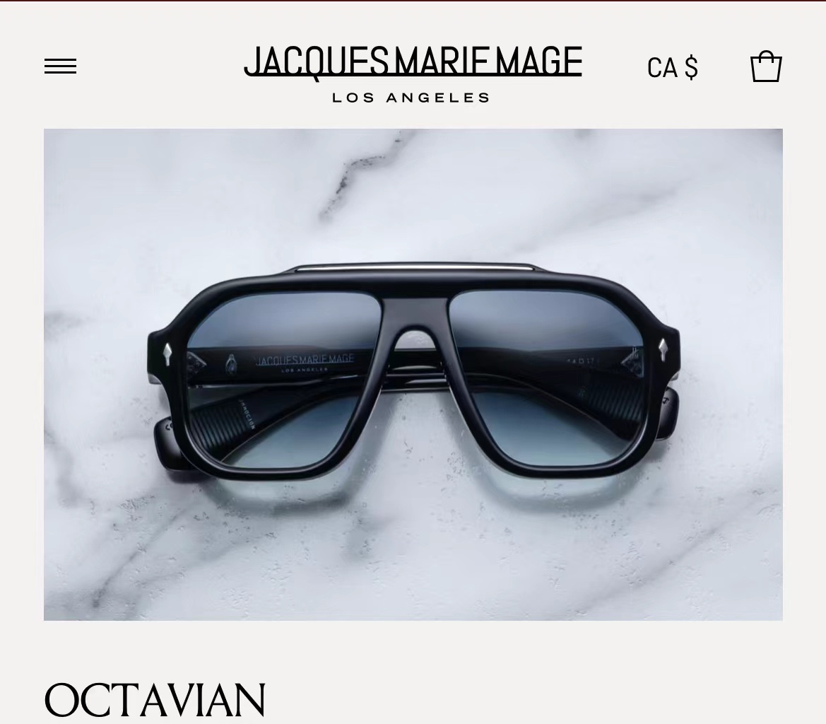  JACQUES MARIE MAGE
日本手工眼镜 
MODEL：OCTAVIAN  
SIZE54口