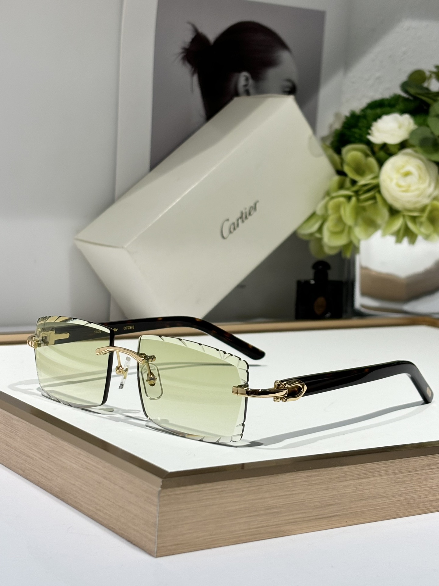 切边U型CARTIER*Mod:CT0243Size:55-18-140