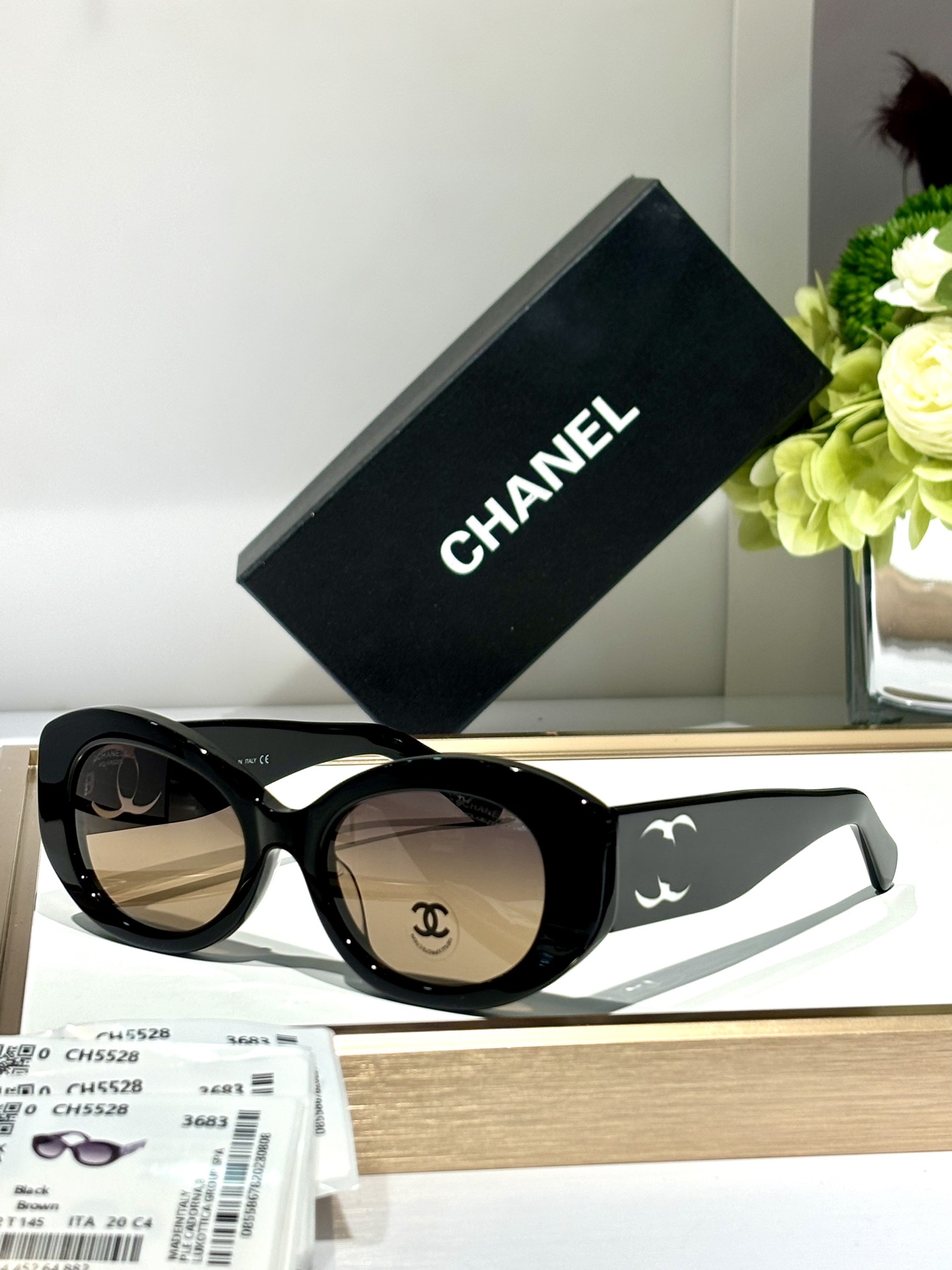 CHANELMODELCH5528SIZE52口20-145偏光片是纯尼龙原版镜片