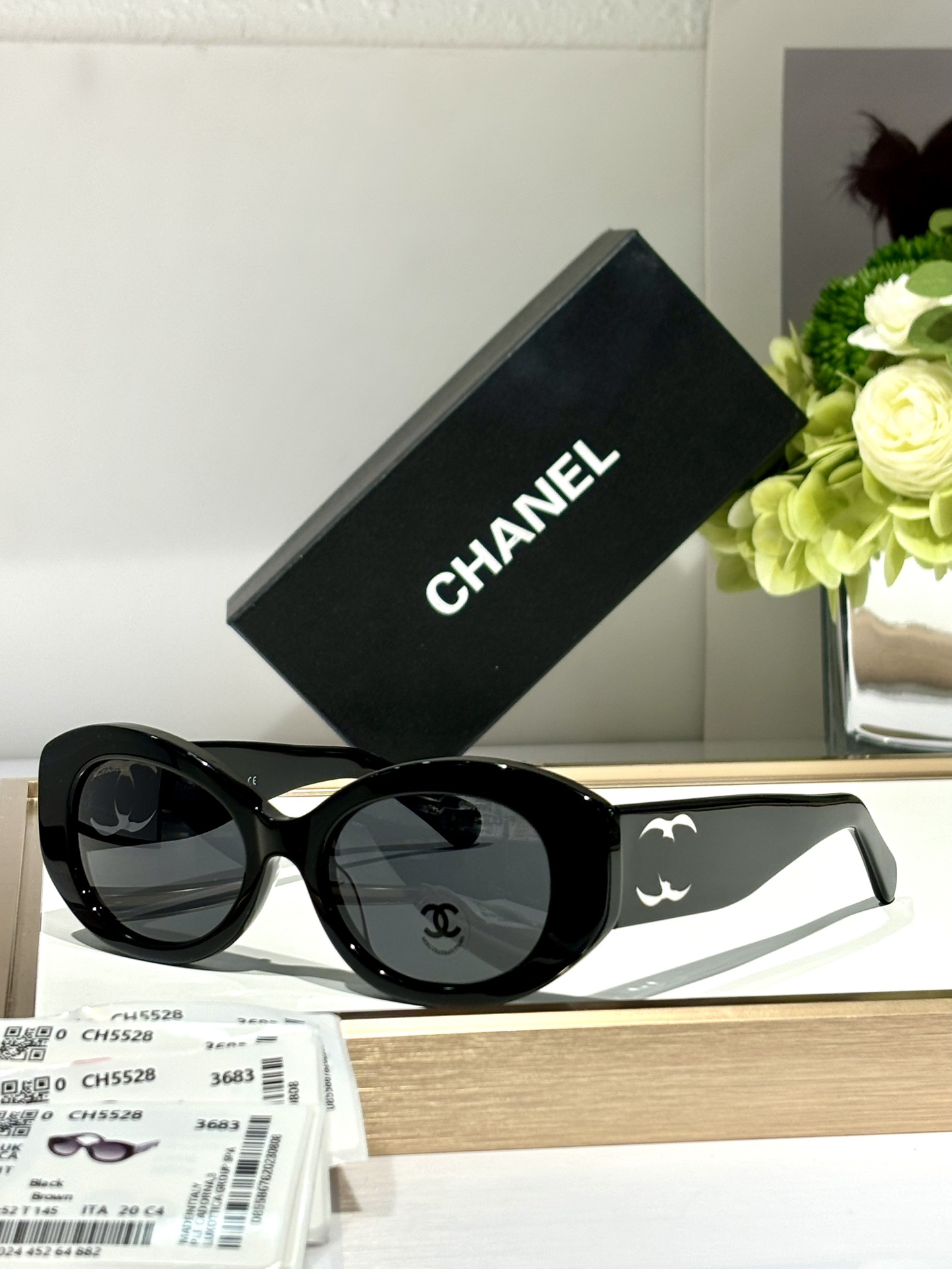 CHANELMODELCH5528SIZE52口20-145偏光片是纯尼龙原版镜片