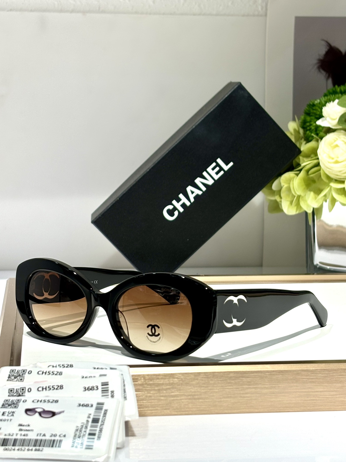 CHANELMODELCH5528SIZE52口20-145偏光片是纯尼龙原版镜片