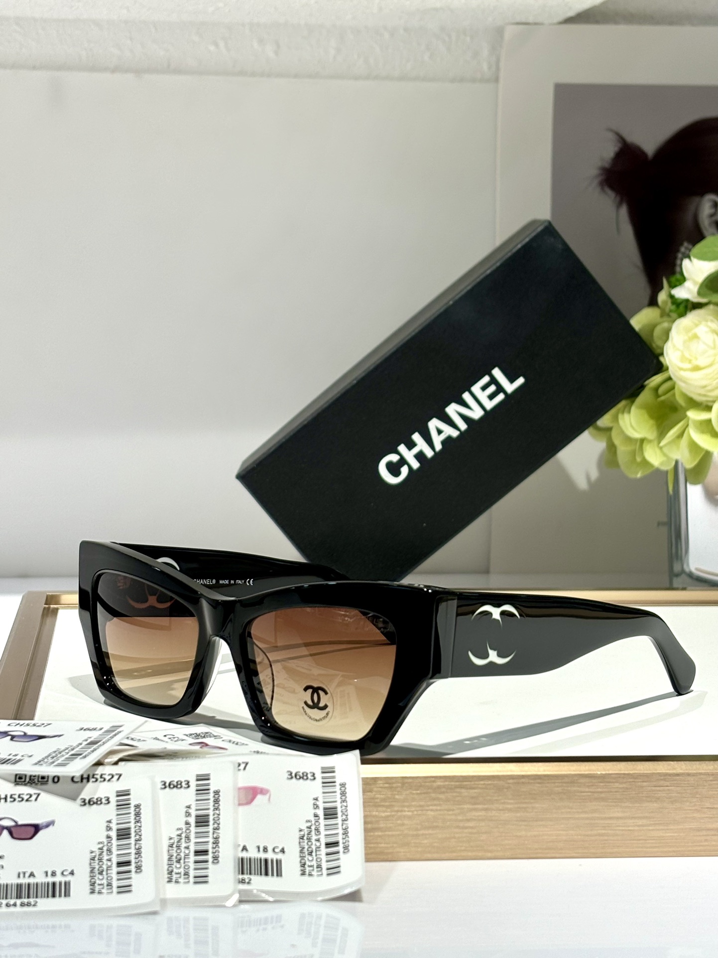 CHANELMODELCH5527SIZE53口18-145偏光片是纯尼龙原版镜片