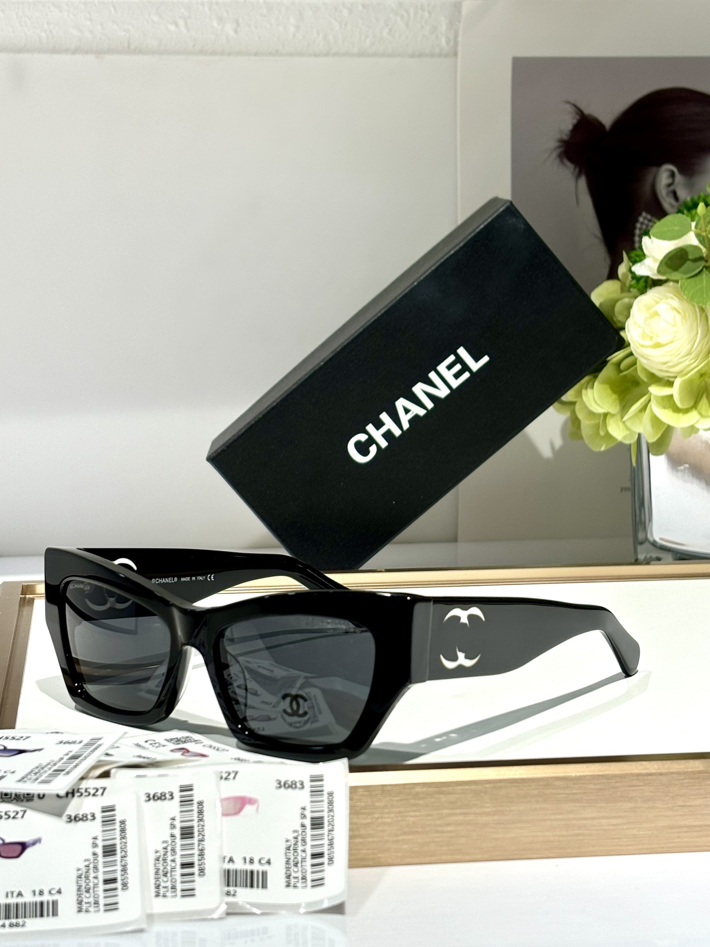 CHANELMODELCH5527SIZE53口18-145偏光片是纯尼龙原版镜片