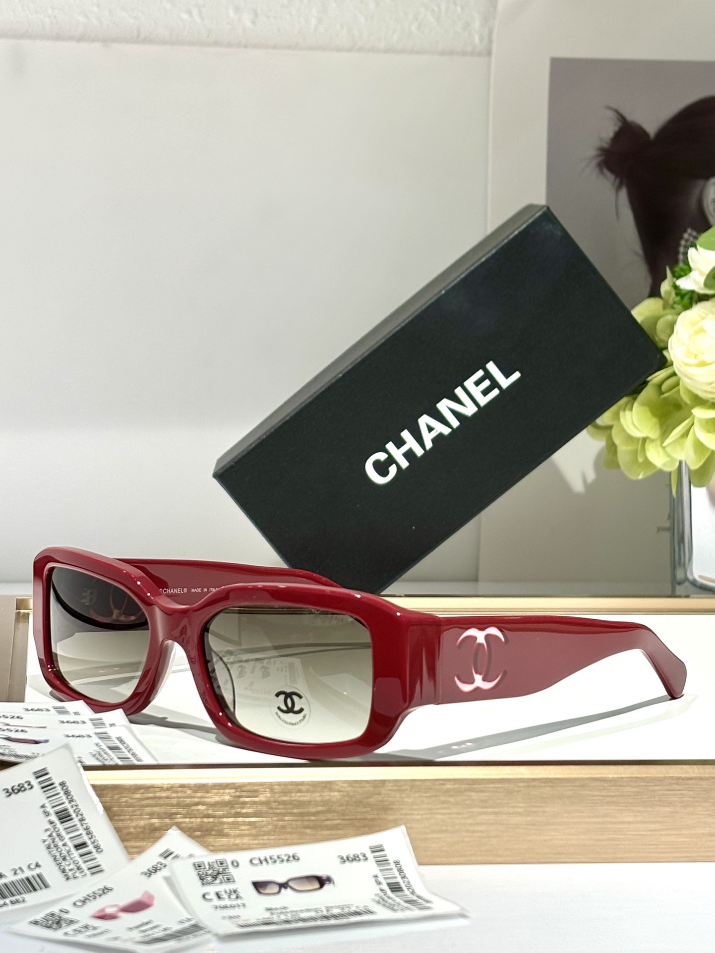 CHANELMODELCH5526SIZE60口21-145偏光片是纯尼龙原版镜片