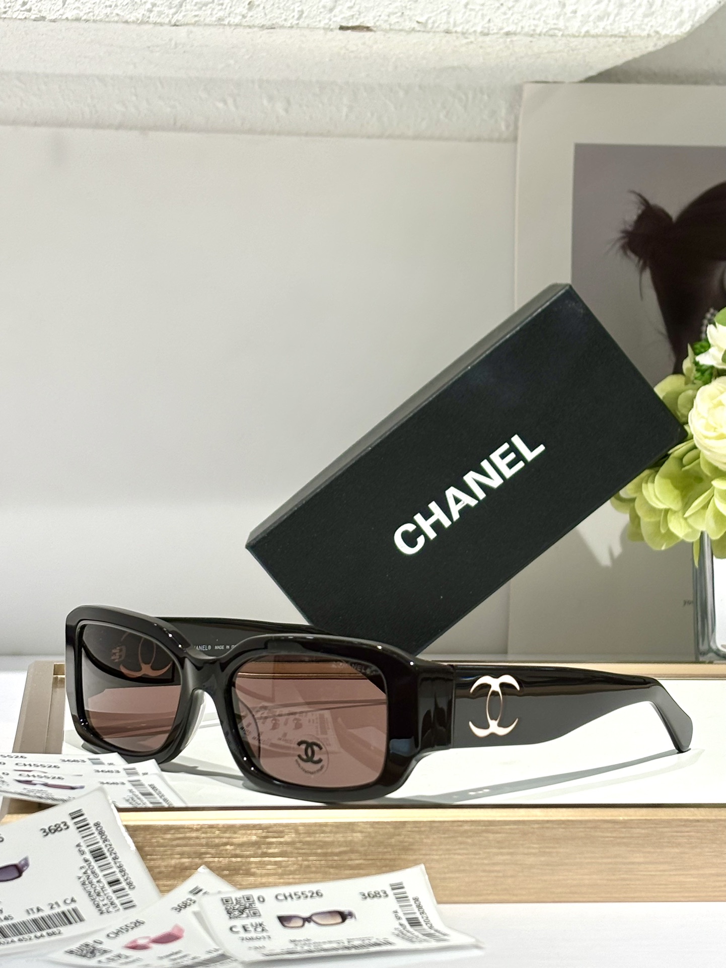 CHANELMODELCH5526SIZE60口21-145偏光片是纯尼龙原版镜片