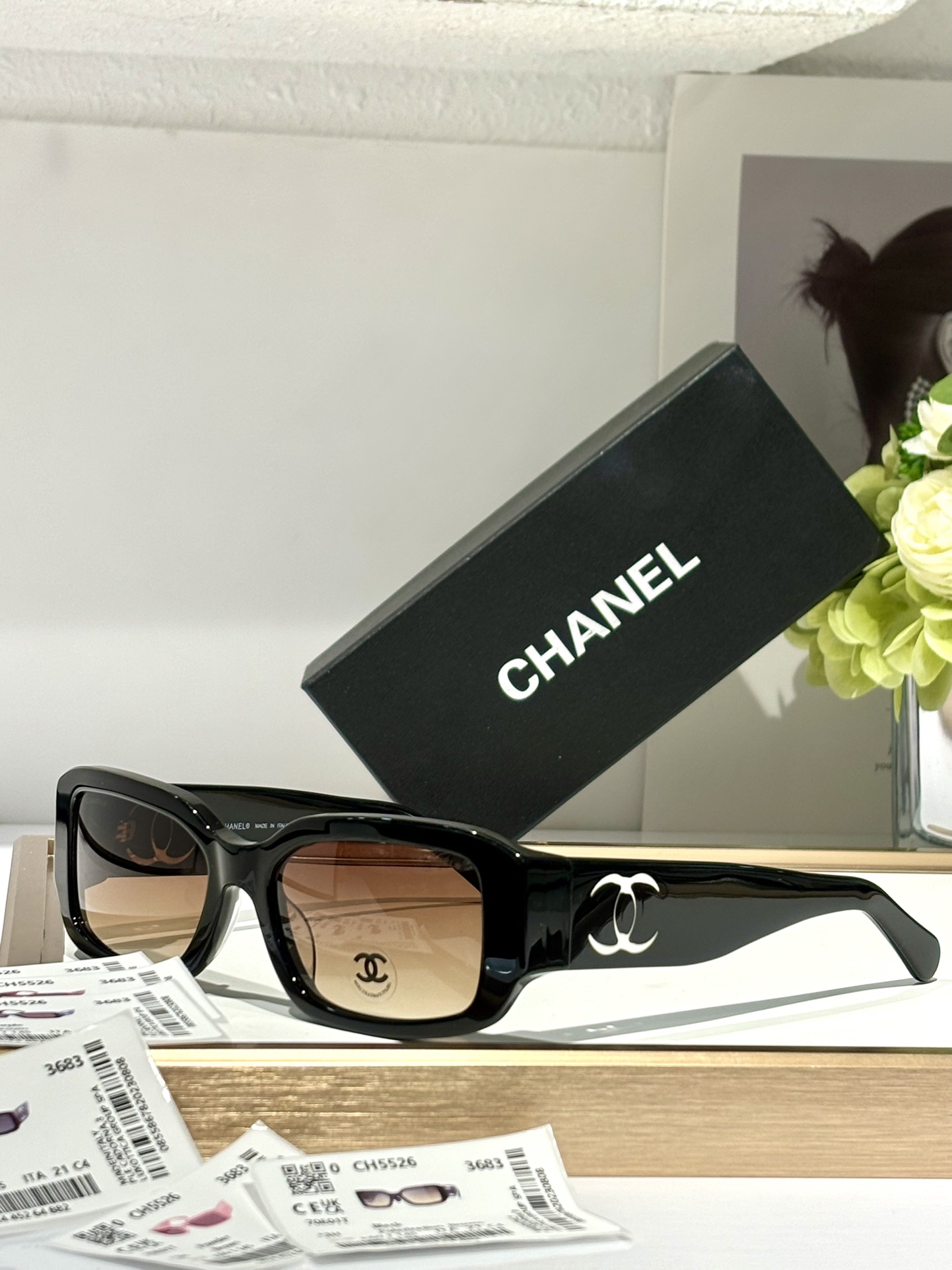 CHANELMODELCH5526SIZE60口21-145偏光片是纯尼龙原版镜片