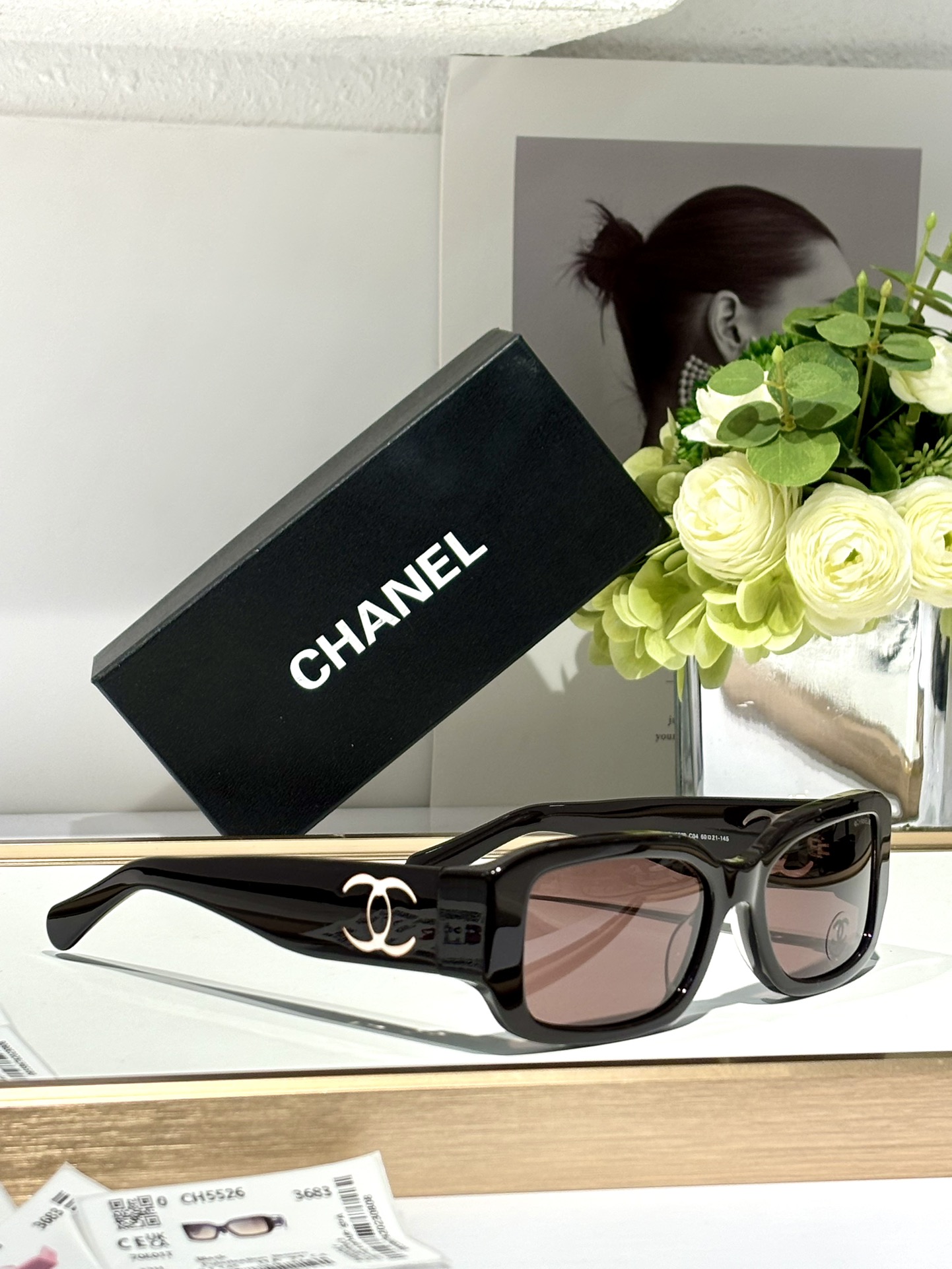 CHANELMODELCH5526SIZE60口21-145偏光片是纯尼龙原版镜片