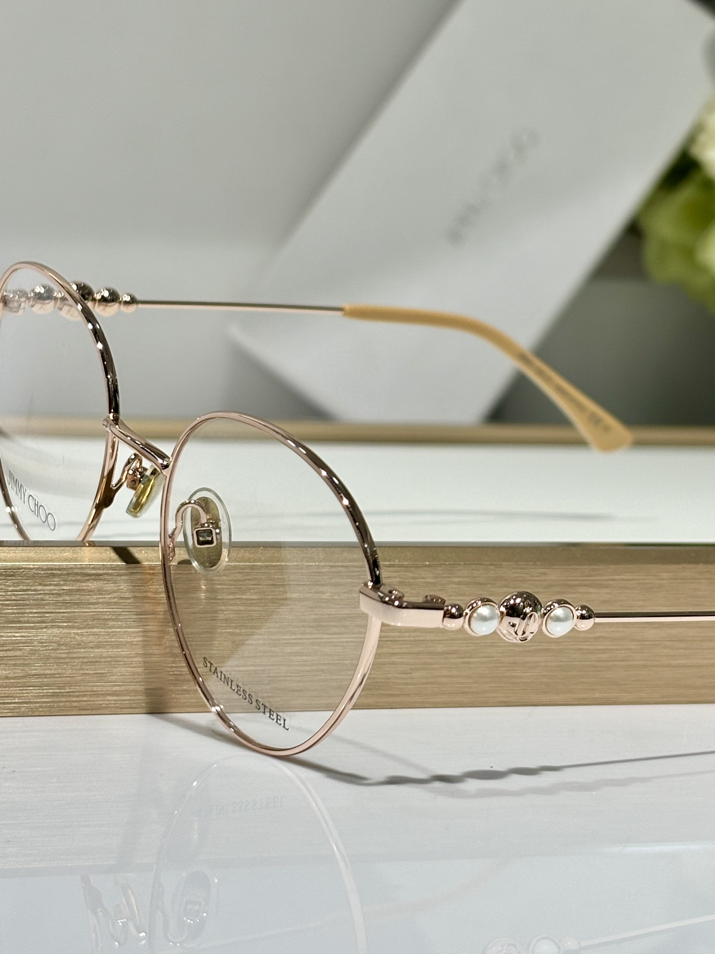Jimmycho. Rose gold. High-quality frame JC 338 Size: 50-19-145 - 图片 6