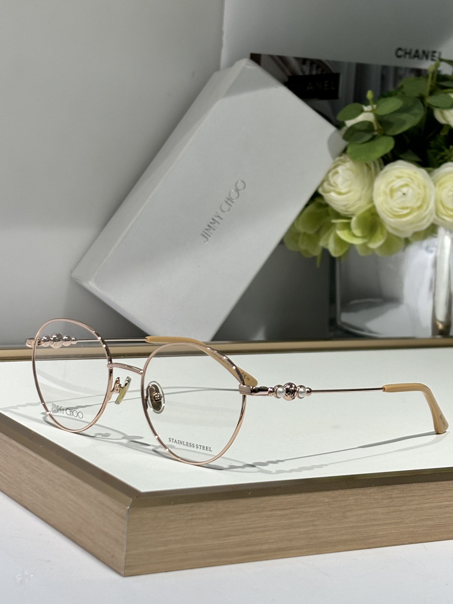 Jimmycho. Rose gold. High-quality frame JC 338 Size: 50-19-145 - 图片 5