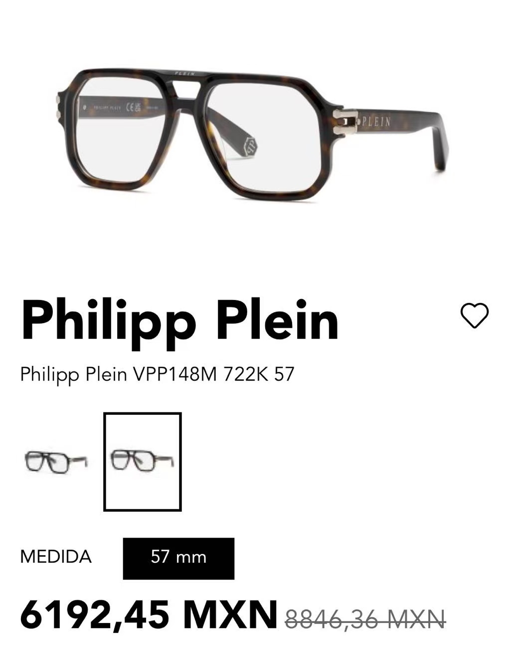  PhiliPPPlein
Model：SP
Size：57口22-145
