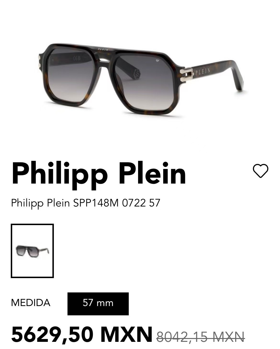  PhiliPPPlein
Model：SP
Size：57口22-145
