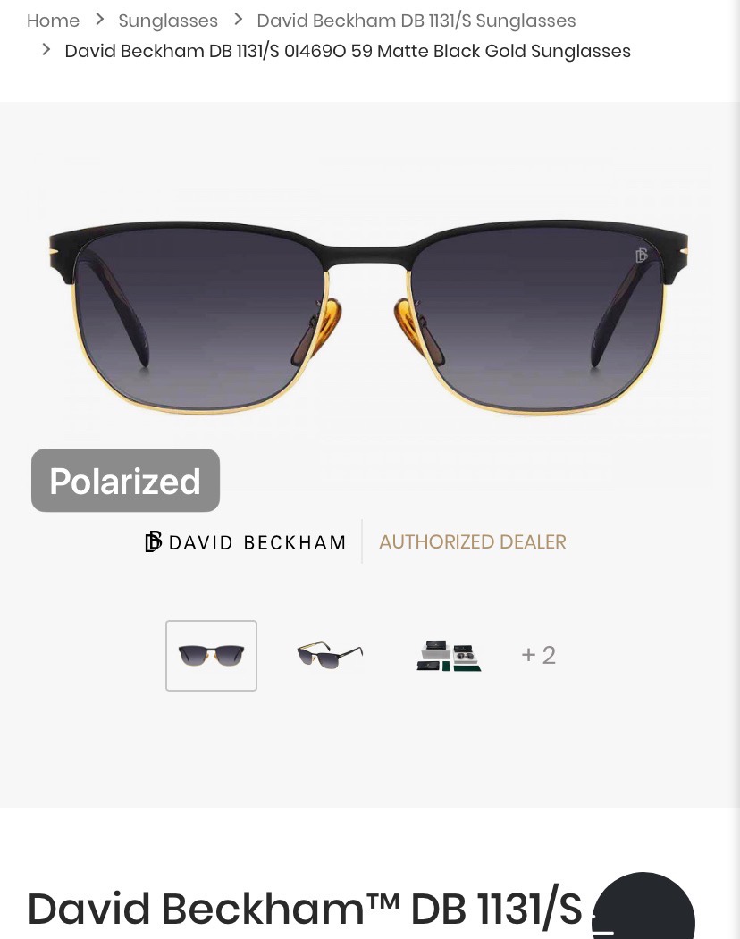  David Beckham
Model：DB 1131
Size：59口18 145
