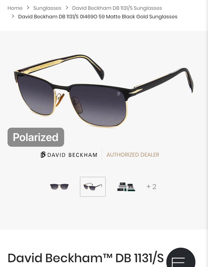  David Beckham
Model：DB 1131
Size：59口18 145
