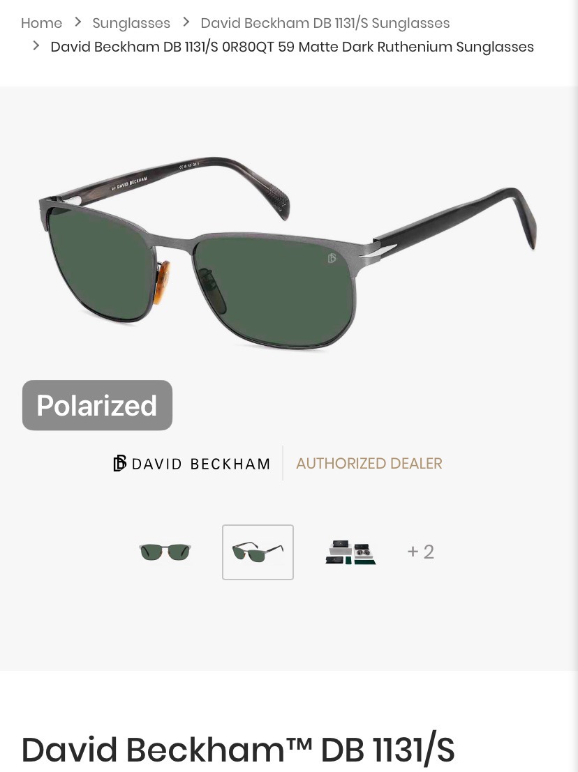  David Beckham
Model：DB 1131
Size：59口18 145
