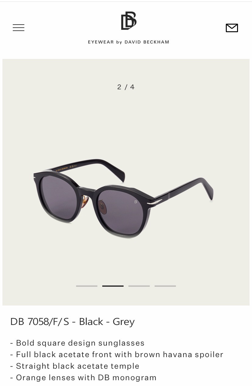  David Beckham
Size：52口23 145
Model：DB 58
