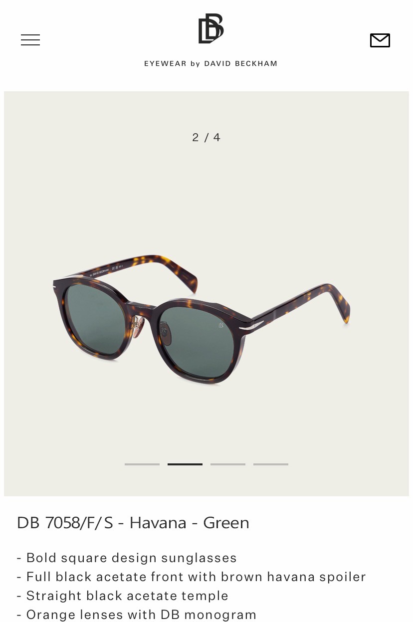  David Beckham
Size：52口23 145
Model：DB 58
