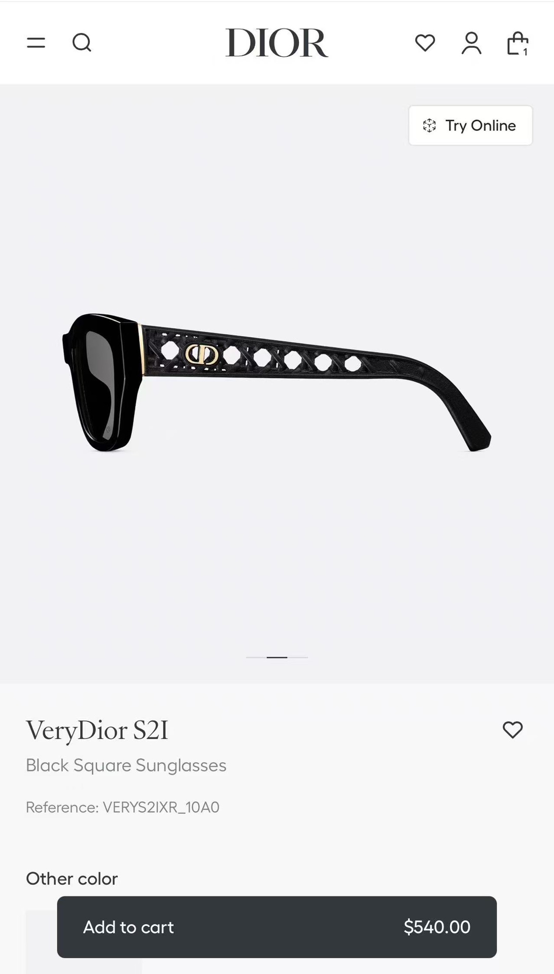 DIOR
MOD：VeryDior S21
Size：53口20 140
